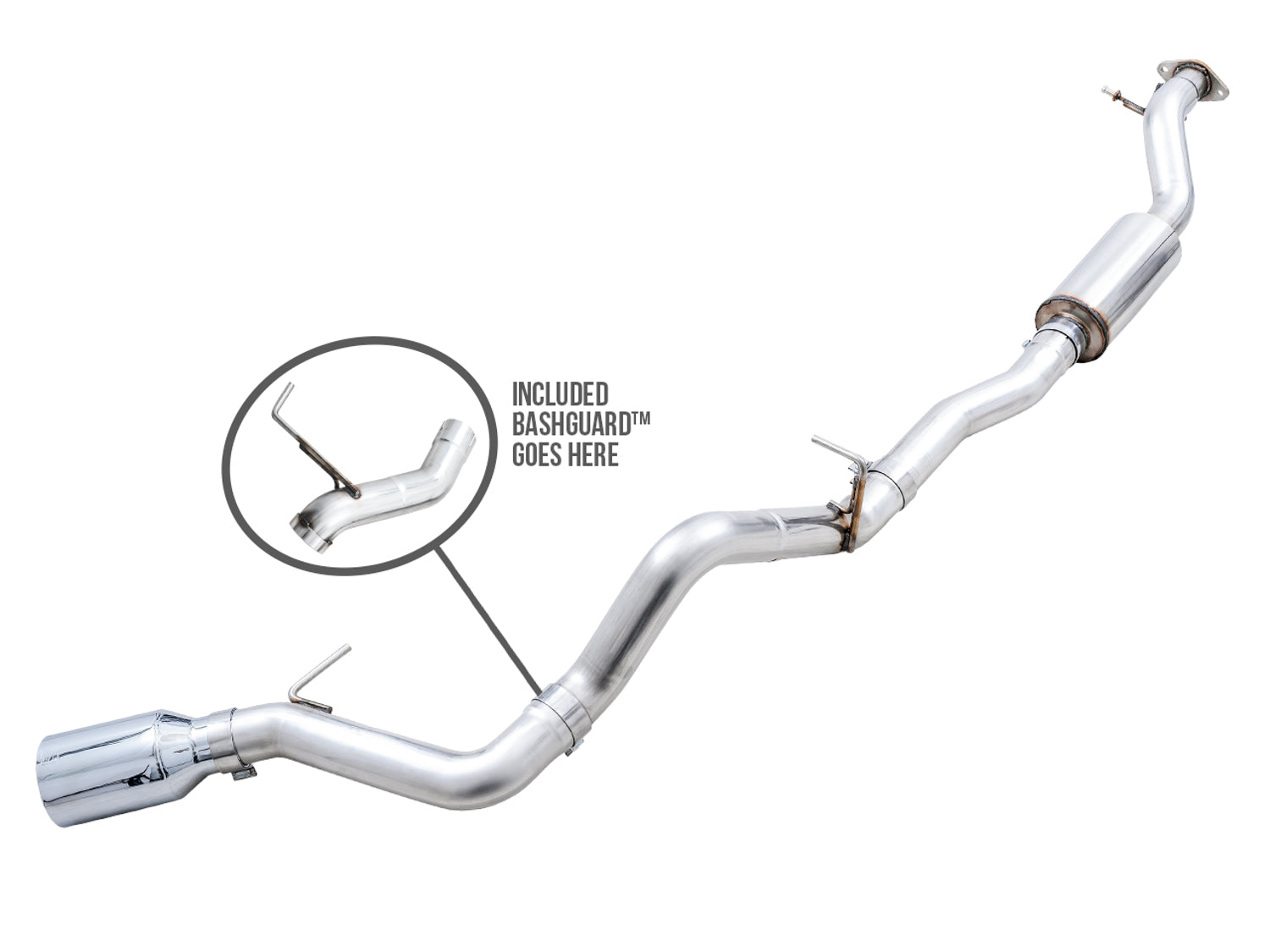 AWE Tuning 3015-22789 AWE 0FG Catback Exhaust for Ford Bronco with BashGuard™ - Single 5" Tip AWE Tuning 3015-22789