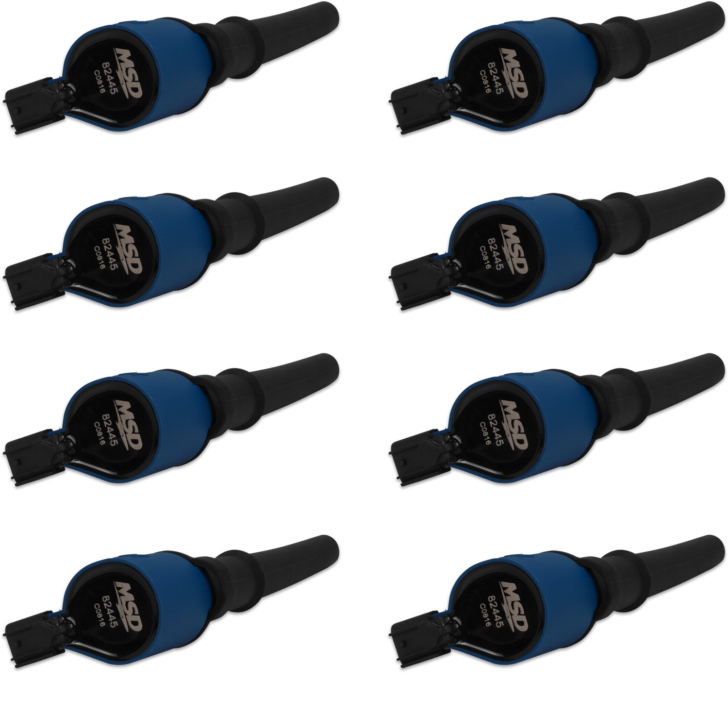MSD Ignition Coil - Blaster - Ford 4-Valve V8 - Blue - 8-Pack