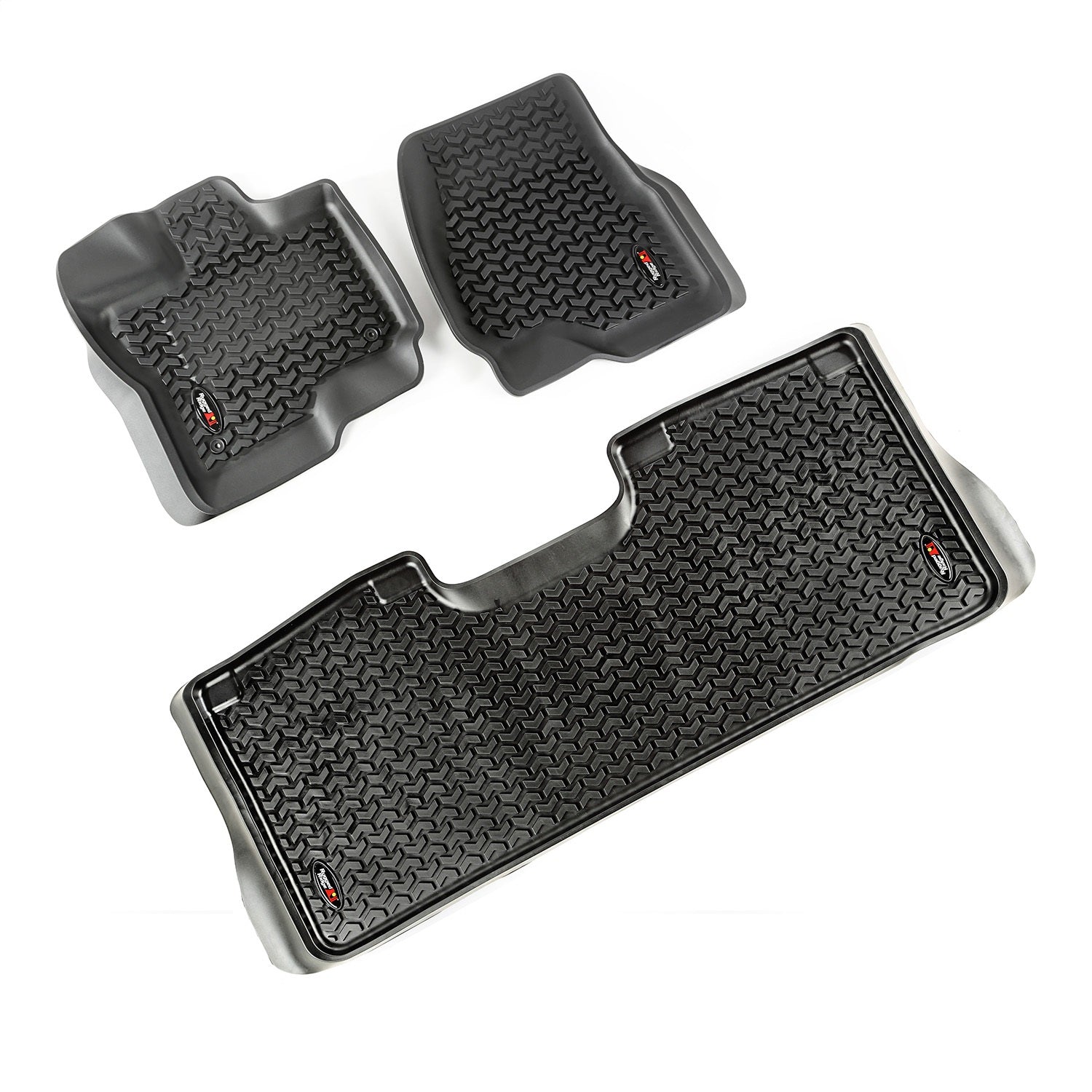 Rugged Ridge 82987.05 Floor Liner Kit; Front/Rear; Black; 3 Pc; Rugged Ridge 82987.05