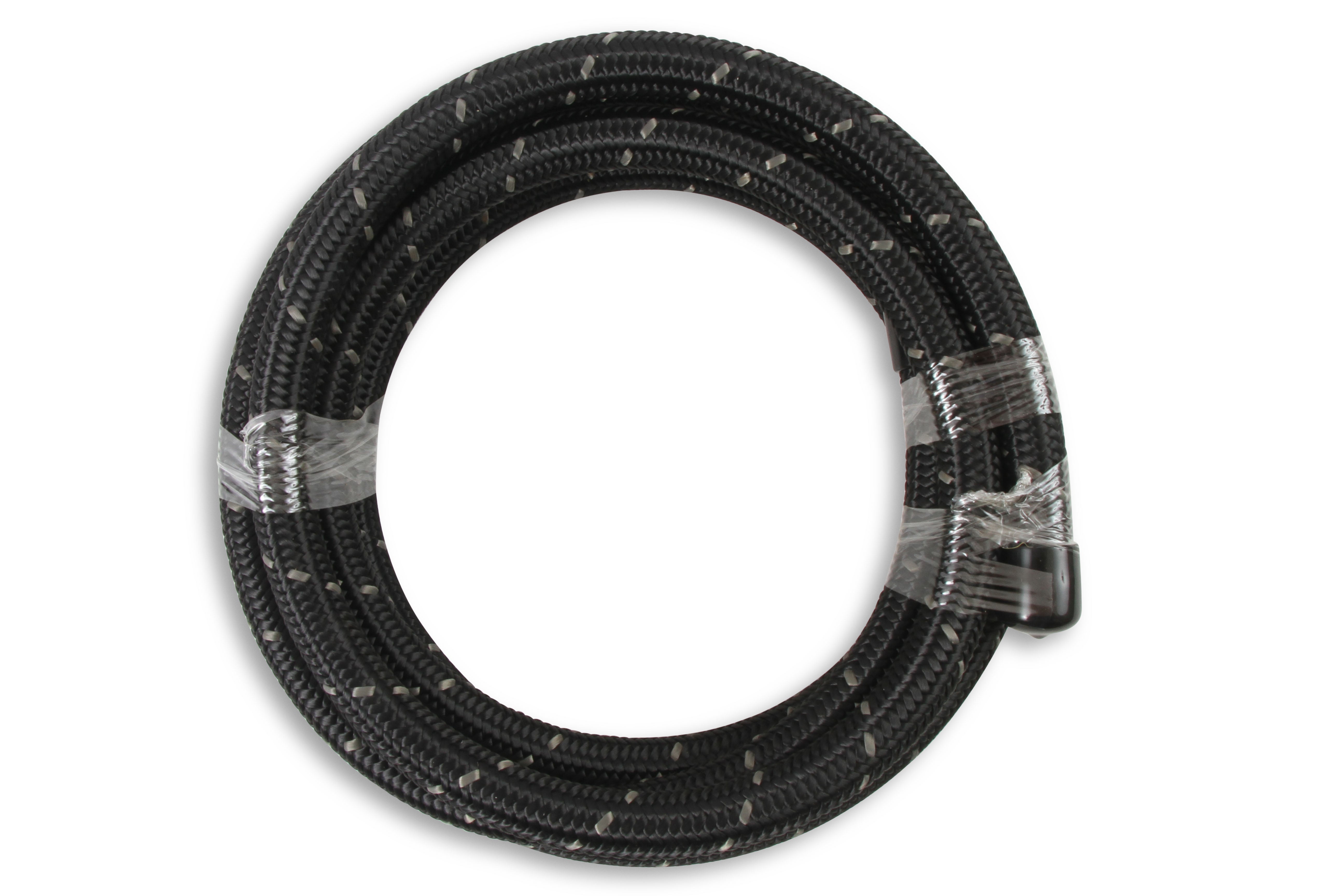 Mr. Gasket Black Nylon Braided Hose 8 AN - 6 Feet
