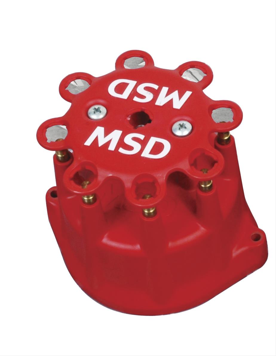 MSD Distributor Cap, Pro-Billet Marine, Ford, Red