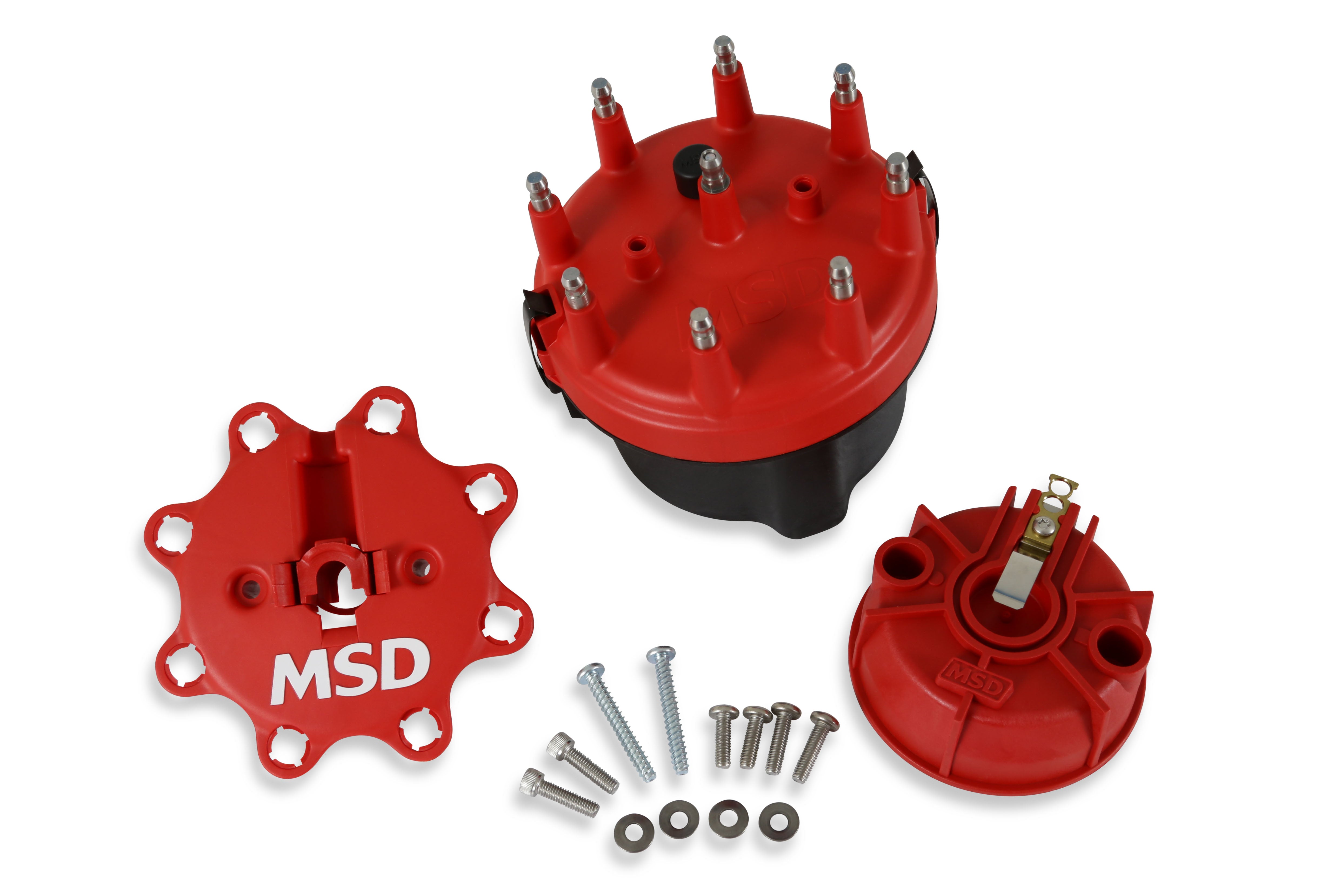 MSD 8445 Cap-A-Dapt Cap And Rotor; Fixed Rotor; For MSD Pro Billet Distributors; MSD 8445