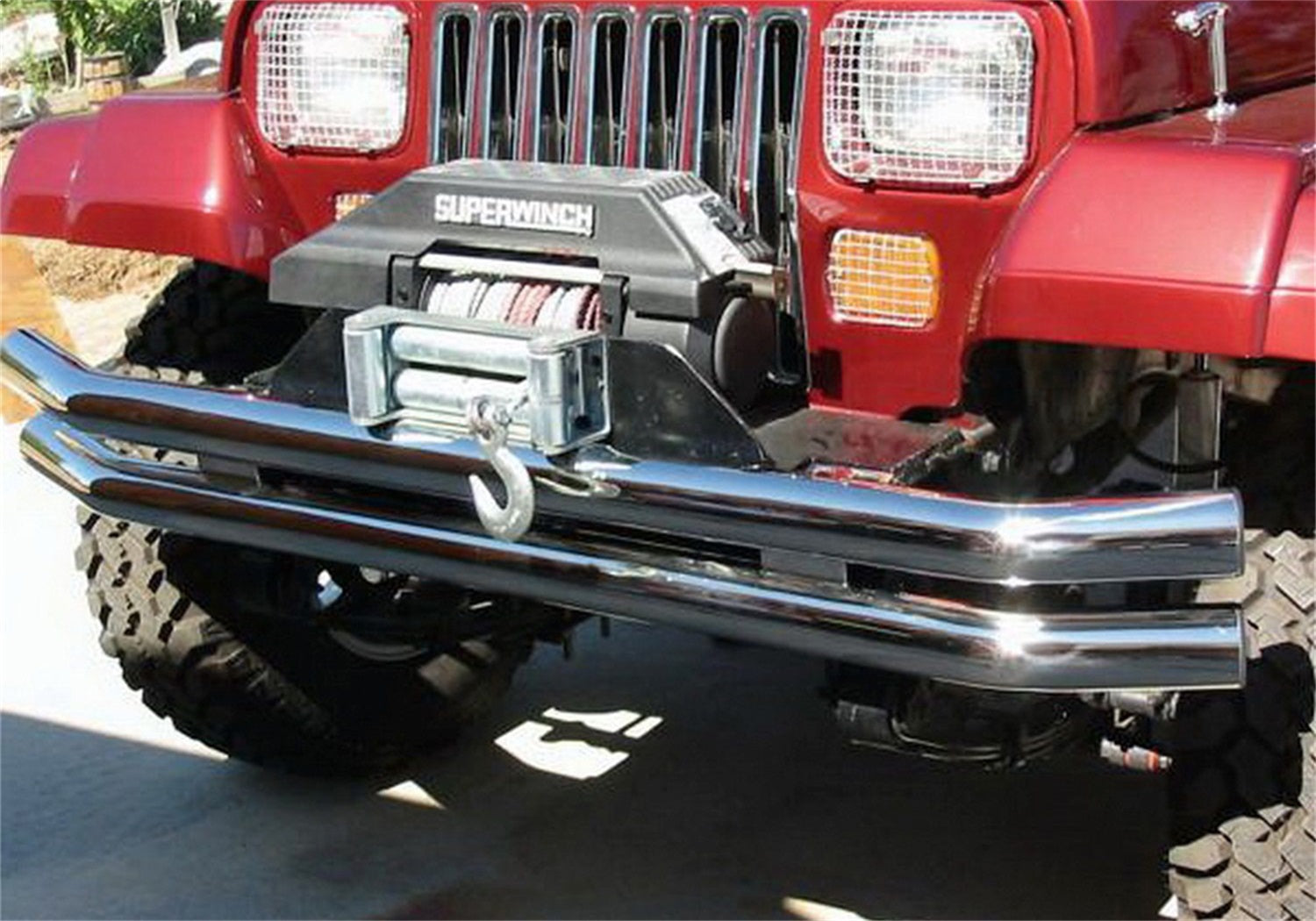 Rampage 8449 Double Tube Bumper; For Use w/Front Or Rear; w/o Hoop; Stainless Steel; Rampage 8449