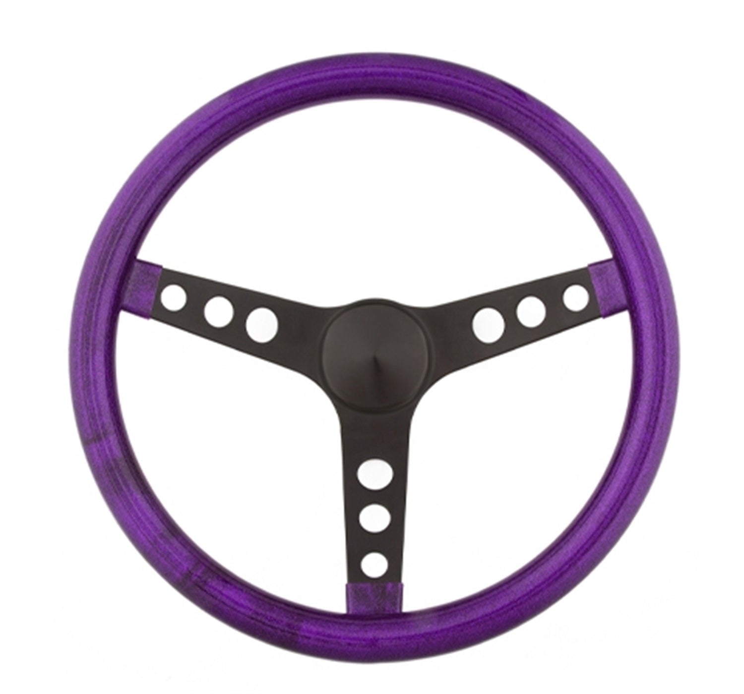 Grant 8453 Metal Flake Wheel; 13.5 in. Diameter; Purple; 3-Spoke Design; Black Spokes; Grant 8453