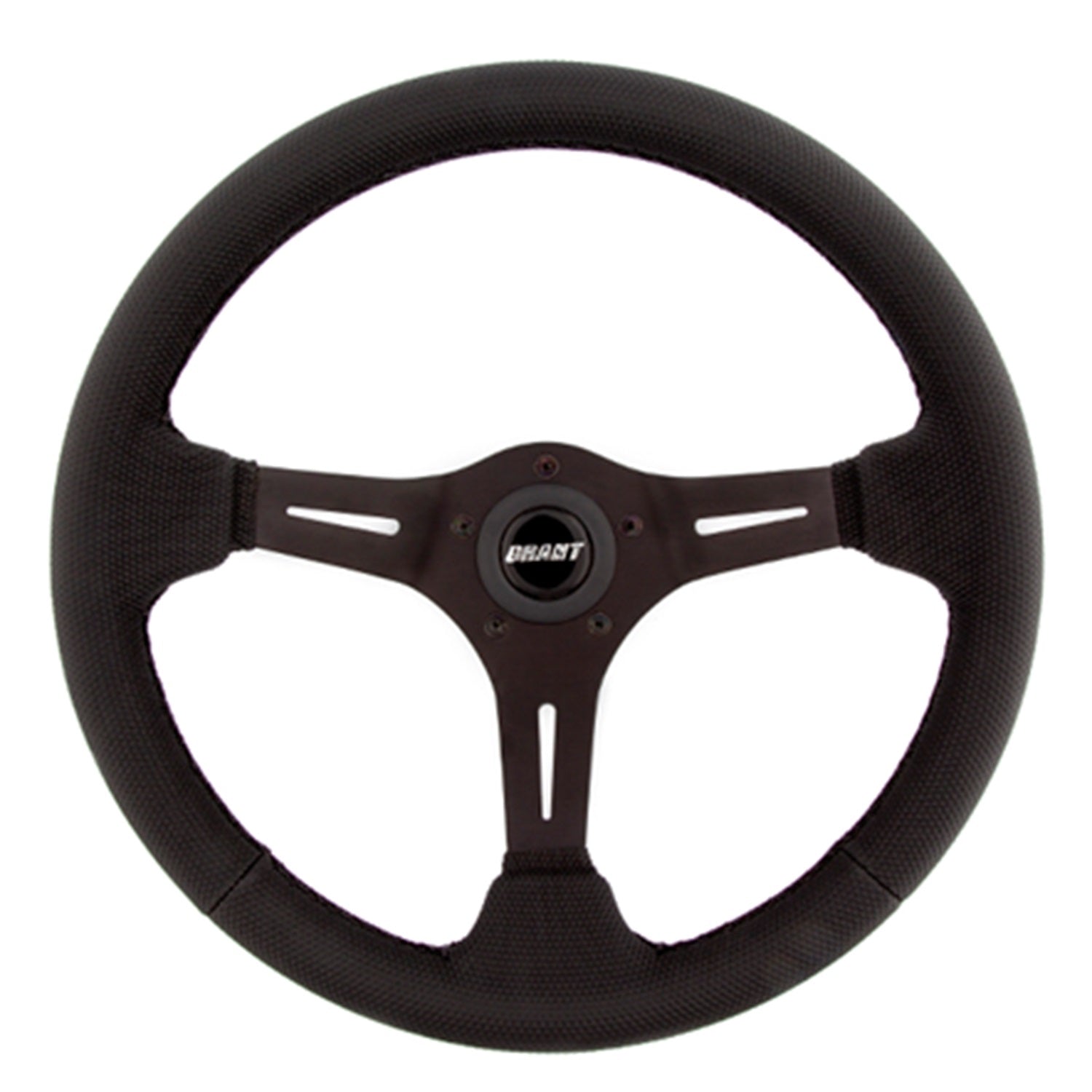 Grant 8512 Gripper Series Sure Grip Steering Wheel; 13.75 in. Three Spoke; Black; Grant 8512