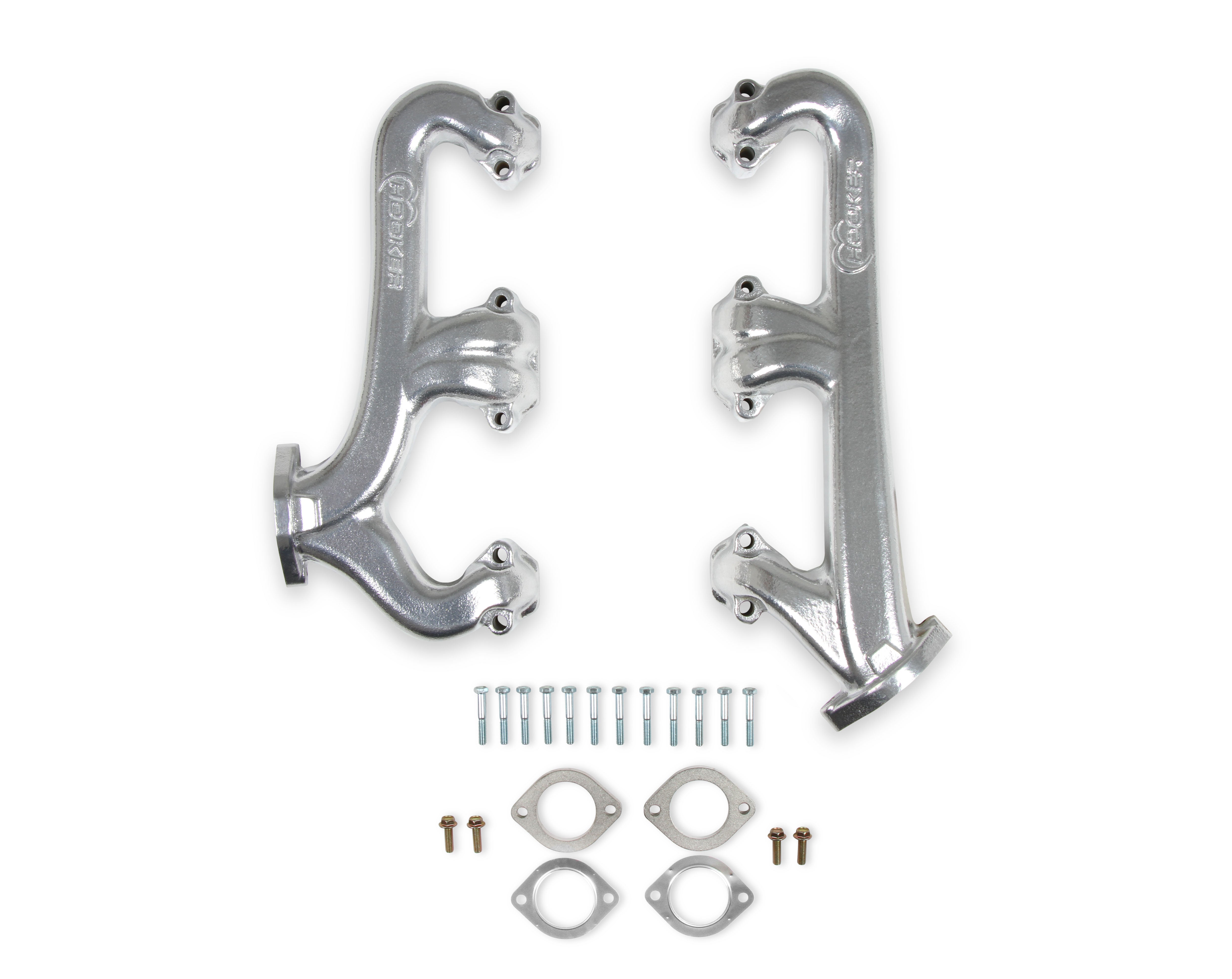 Hooker 8525-1HKR Exhaust Manifold Set Cast Iron - SBC 2.5 Dia Hooker 8525-1HKR