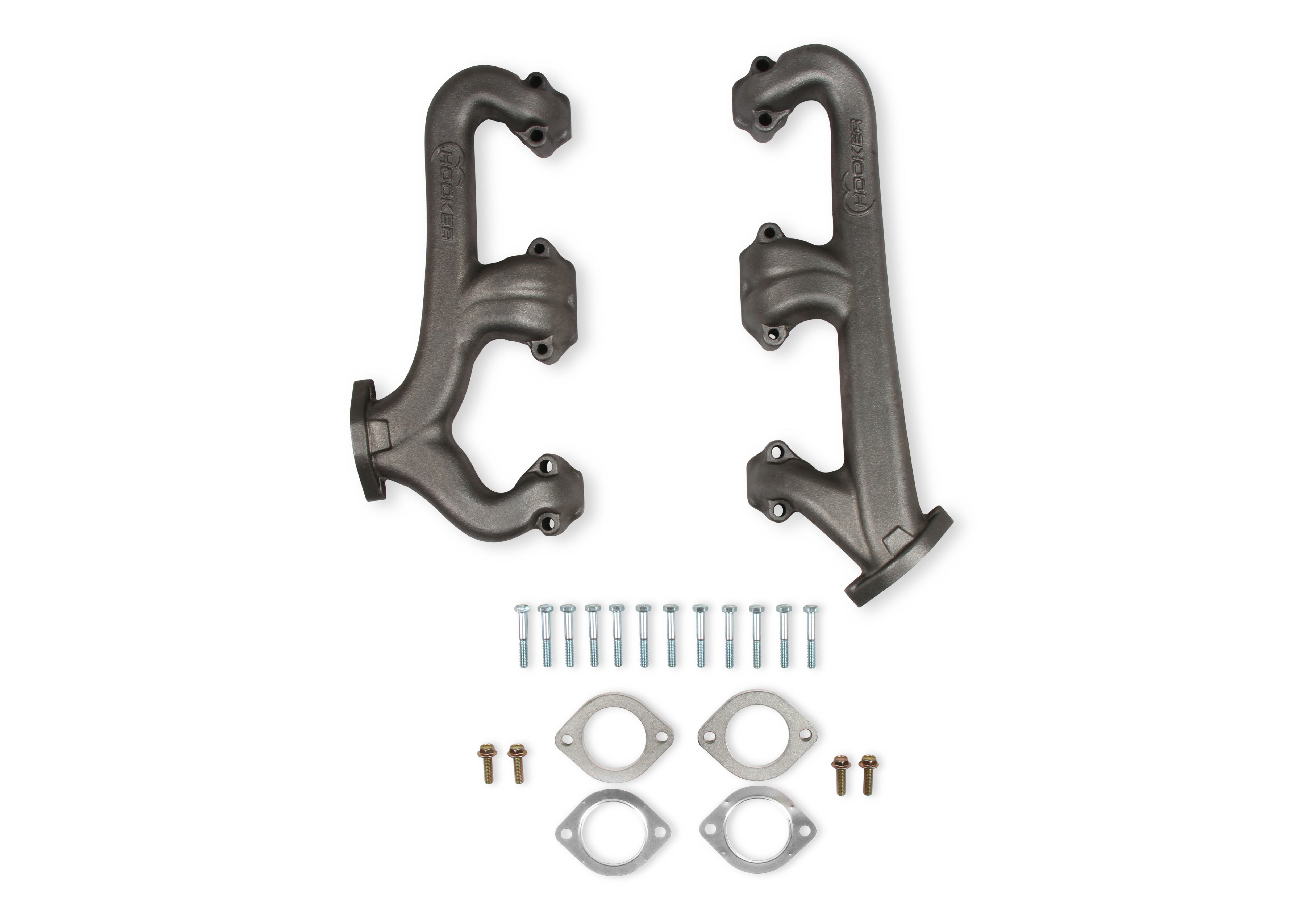 Hooker 8525HKR SBC Exhaust Manifold Set 2.5in Outlet Cast Iron Hooker 8525HKR