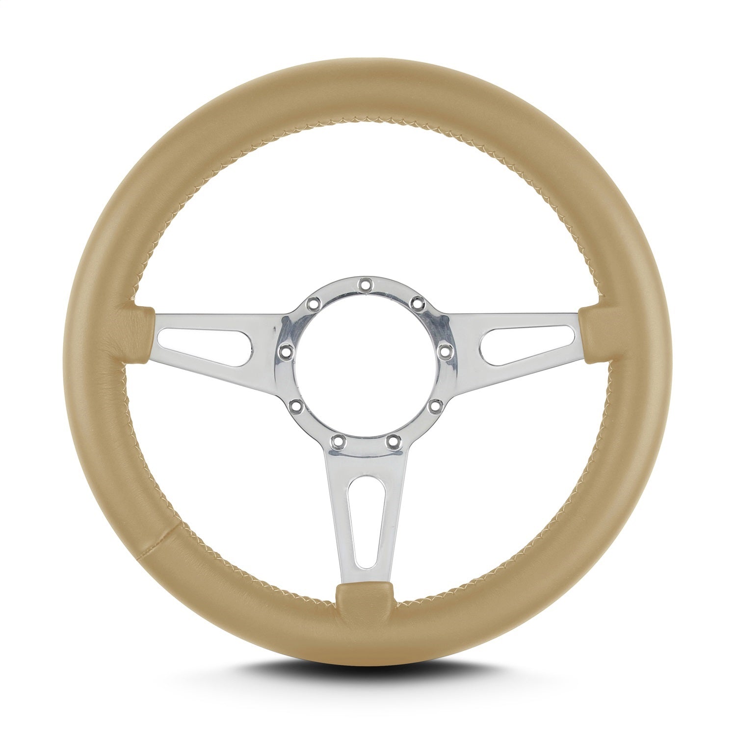 Lokar 85409 Lecarra Mark 4 Supreme Steering Wheel; Tan; Polished Spokes; 14 in. Thick Grip; Lokar 85409