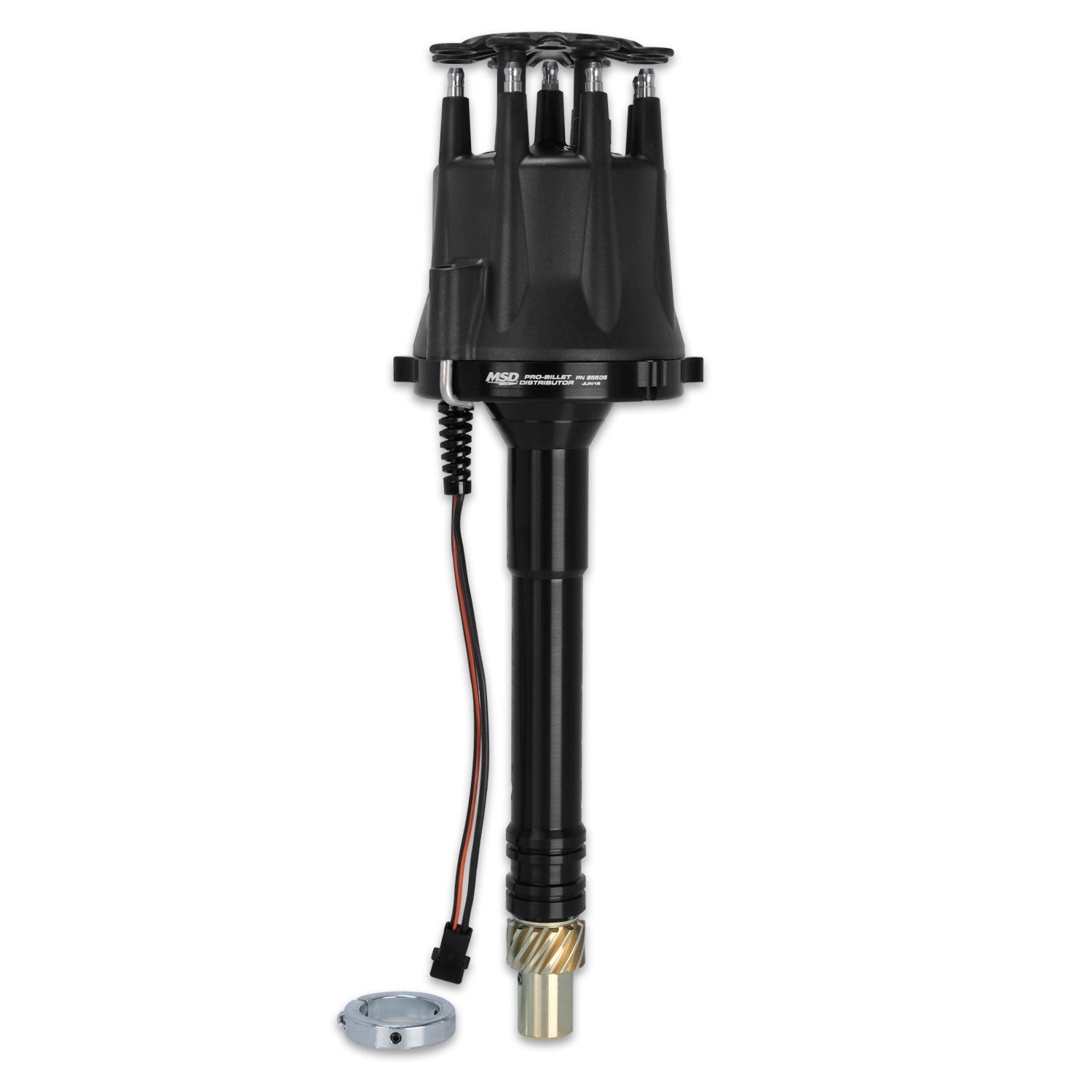 MSD 85505 Chevy V8 Pro Billet Distributor Black Finish MSD 85505