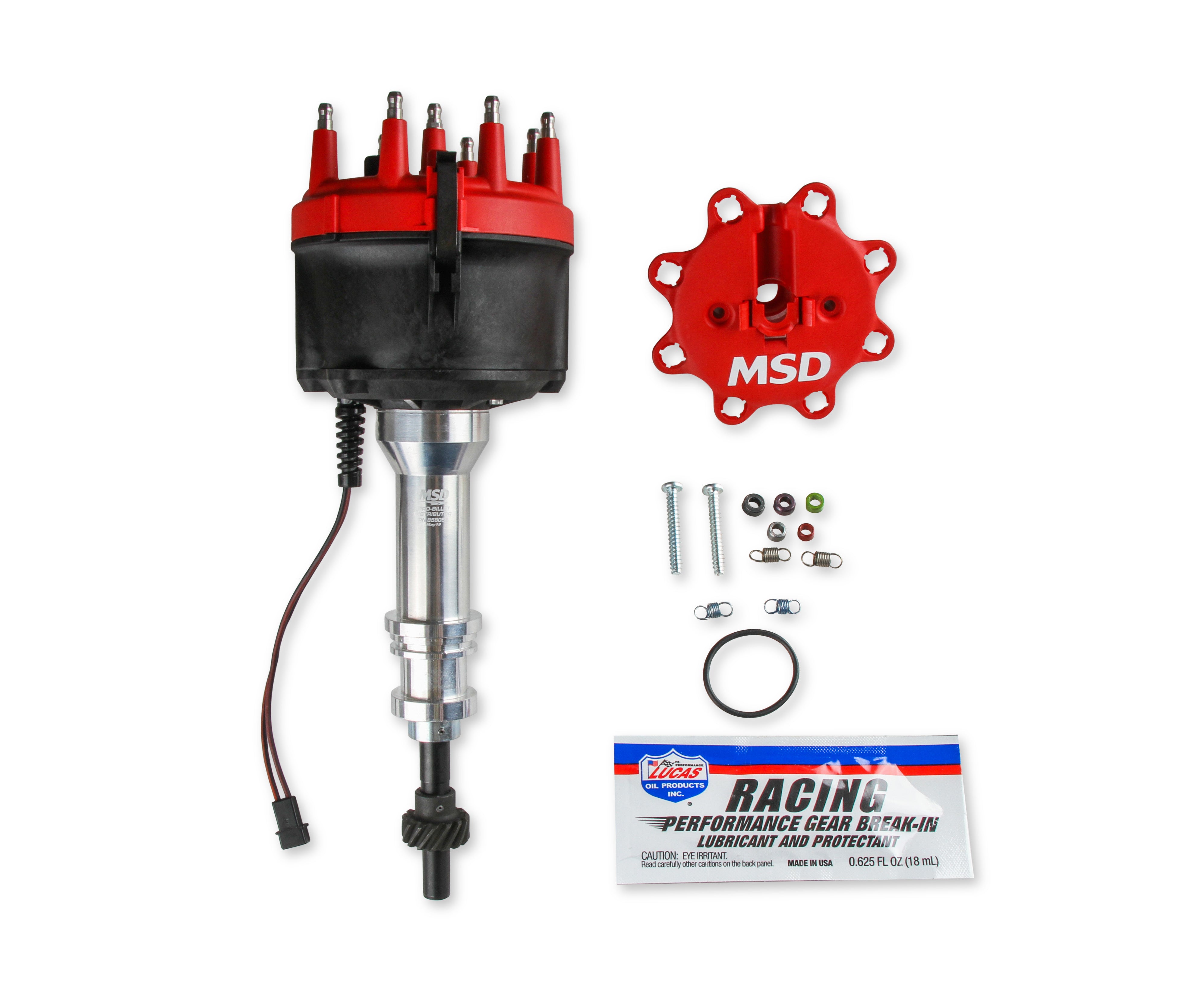 MSD 858051 SBF 351W Distributor w/ Edelbrock  Victor Jr MSD 858051