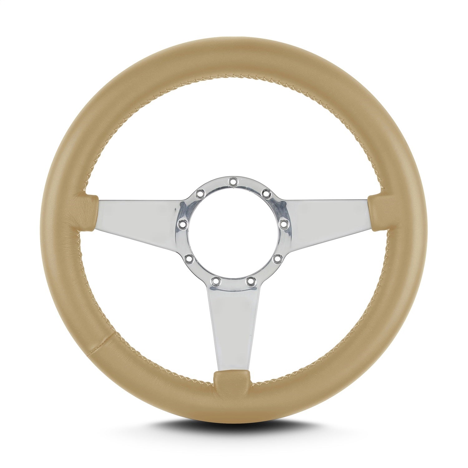 Lokar 86409 Lecarra Mark 4 Standard Steering Wheel; Tan; Polished Spokes; 14 in. Thick Grip; Lokar 86409