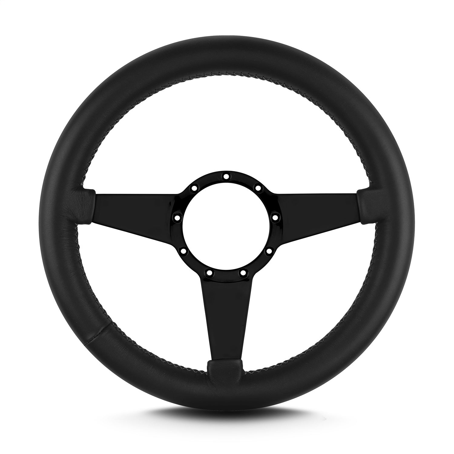 Lokar 86501 Lecarra Mark 4 Standard Steering Wheel; Black; Black Spokes; 14 in. Thick Grip; Lokar 86501