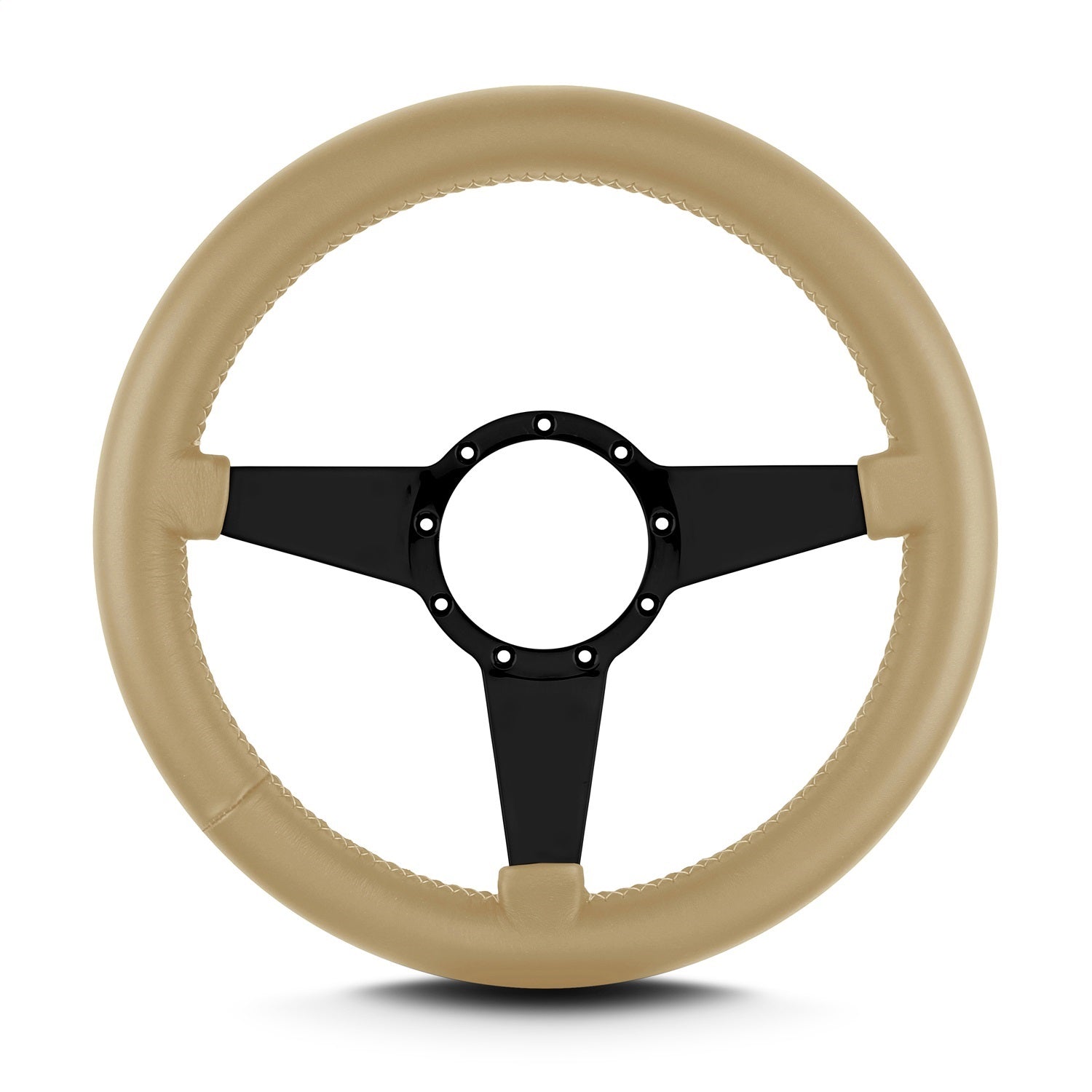 Lokar 86509 Lecarra Mark 4 Standard Steering Wheel; Tan; Black Spokes; 14 in. Thick Grip; Lokar 86509