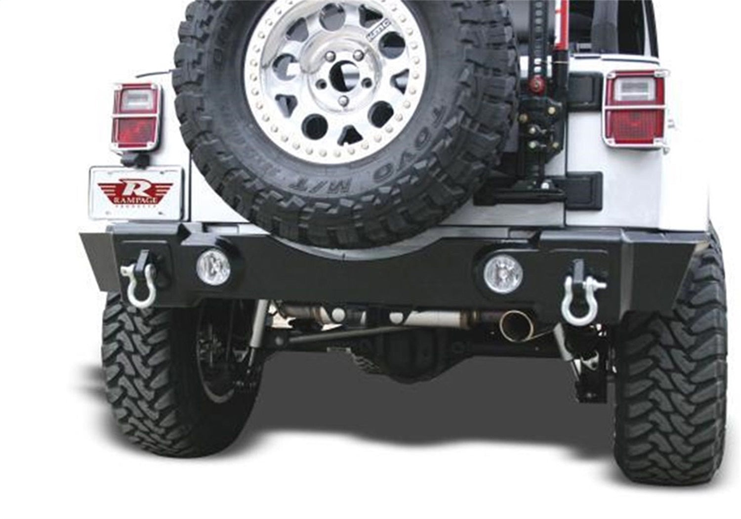 Rampage 86605 Rear Recovery Bumper; Lights Sold Separately; Rampage 86605
