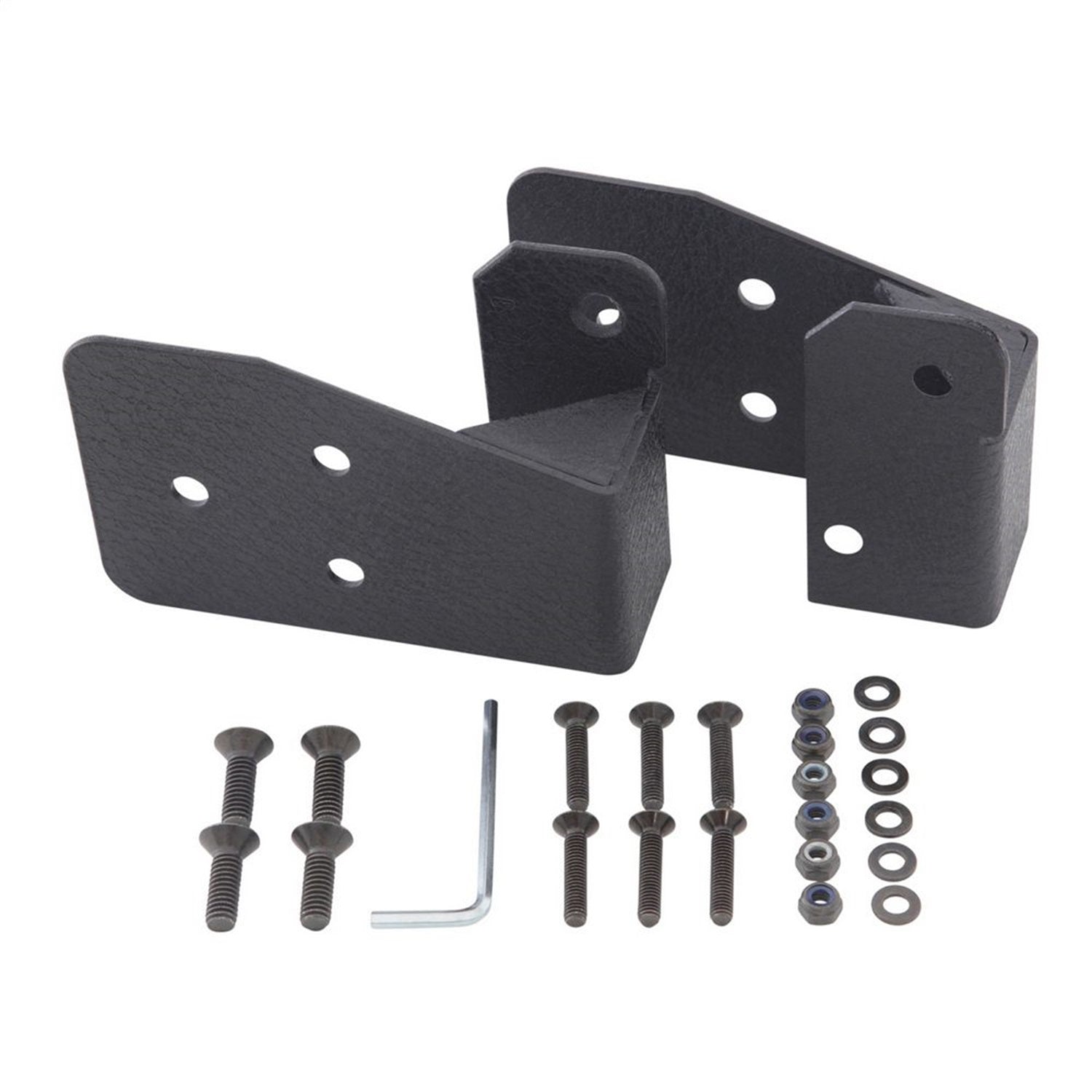 Door Mirror Relocation Bracket; Textured Black; Smittybilt 8691