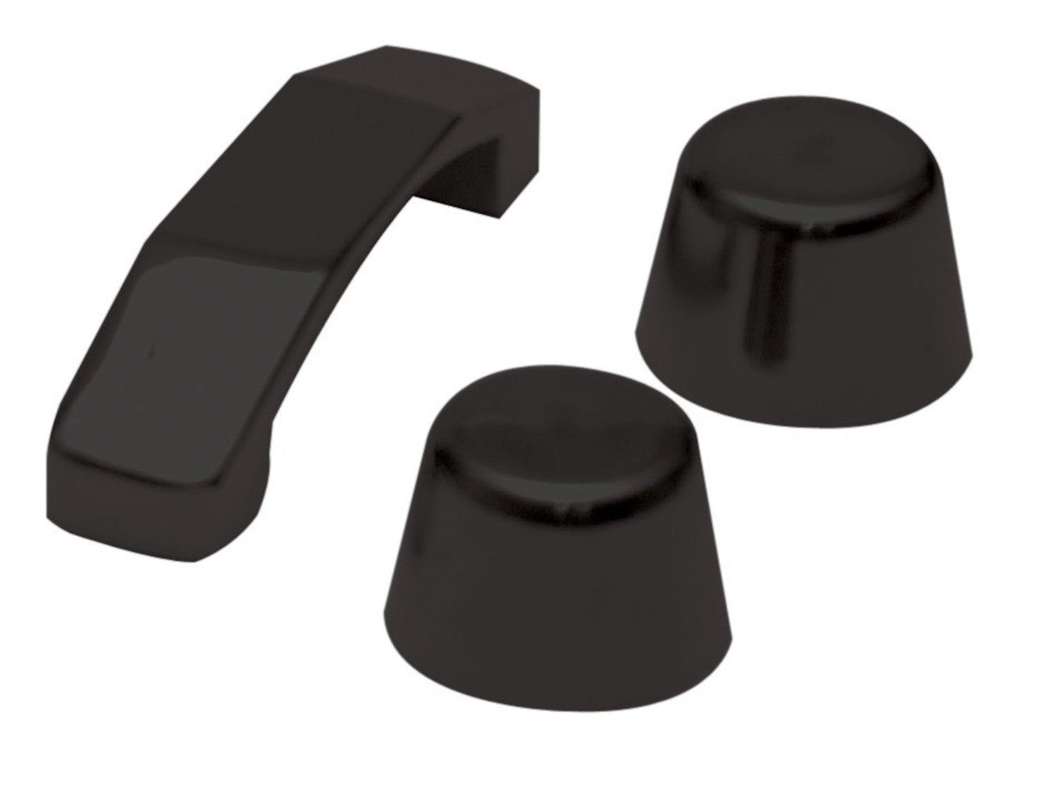 Rampage 87611 Hood Footman Loop And Windshield Stops; Black Powder Coat Over Stainless; Rampage 87611