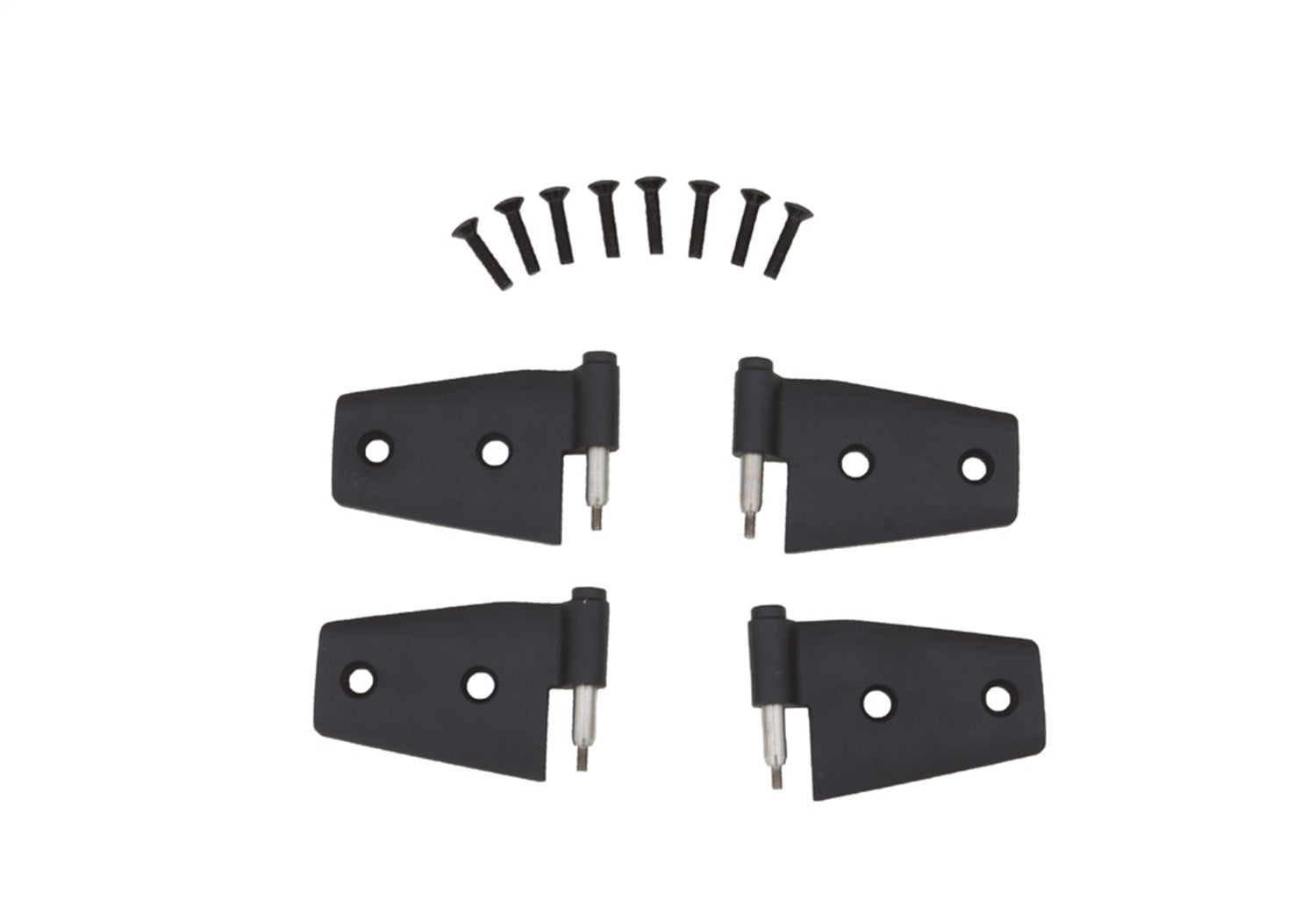 Rampage 87641 Door Hinges; For Use w/Full Or Half Doors; Black Powder Coat Stainless; 2 Pair; Rampage 87641