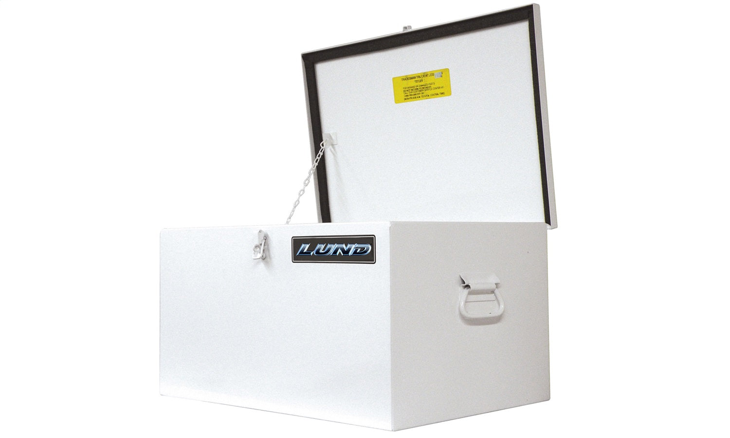 Lund 88024T Steel Job Site Storage Box/Chest; L 24.25 in. x W 15.5 in. x H 12.5 in.; White; Lund 88024T