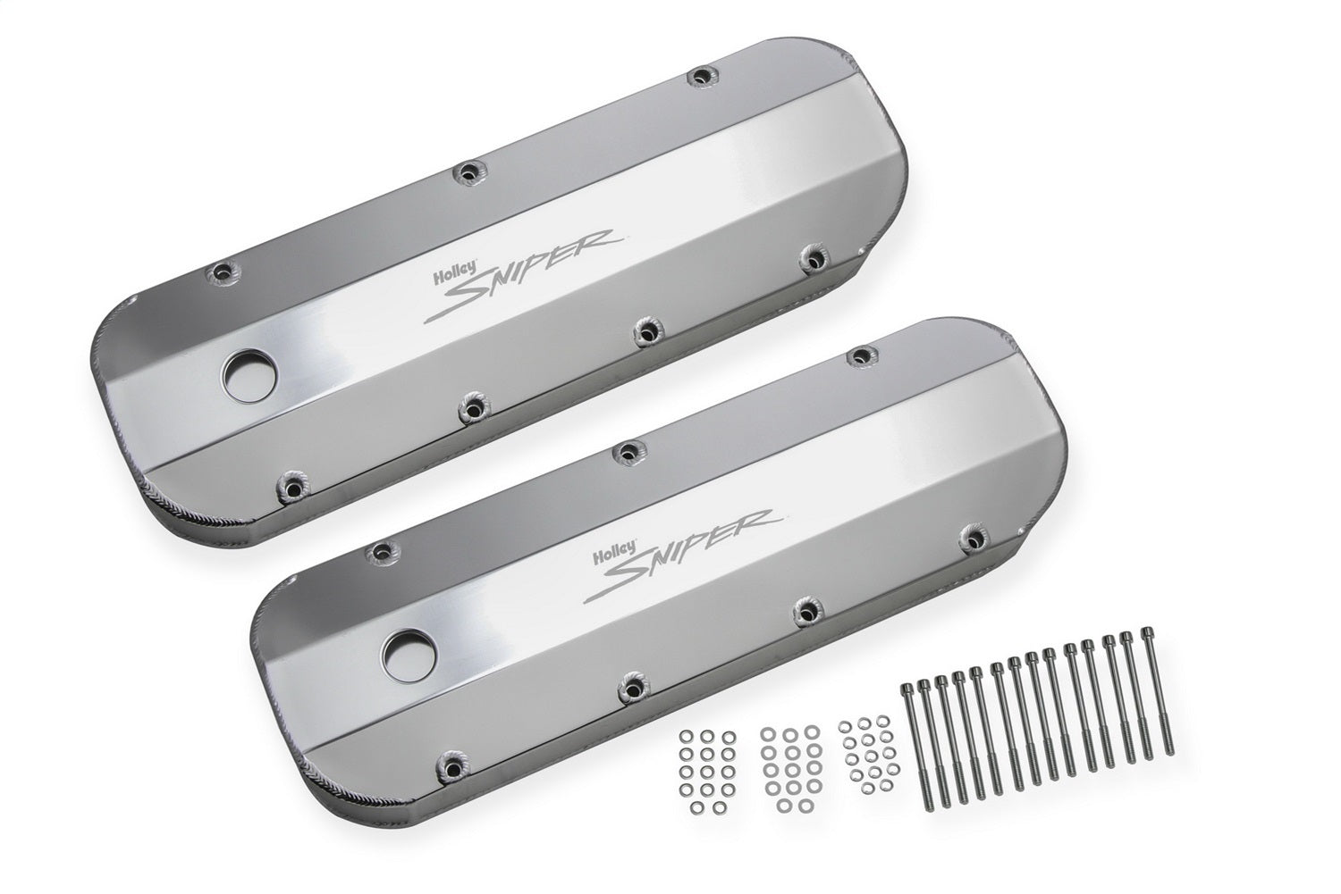 Holley 890002 Aluminum Valve Cover Set Holley 890002