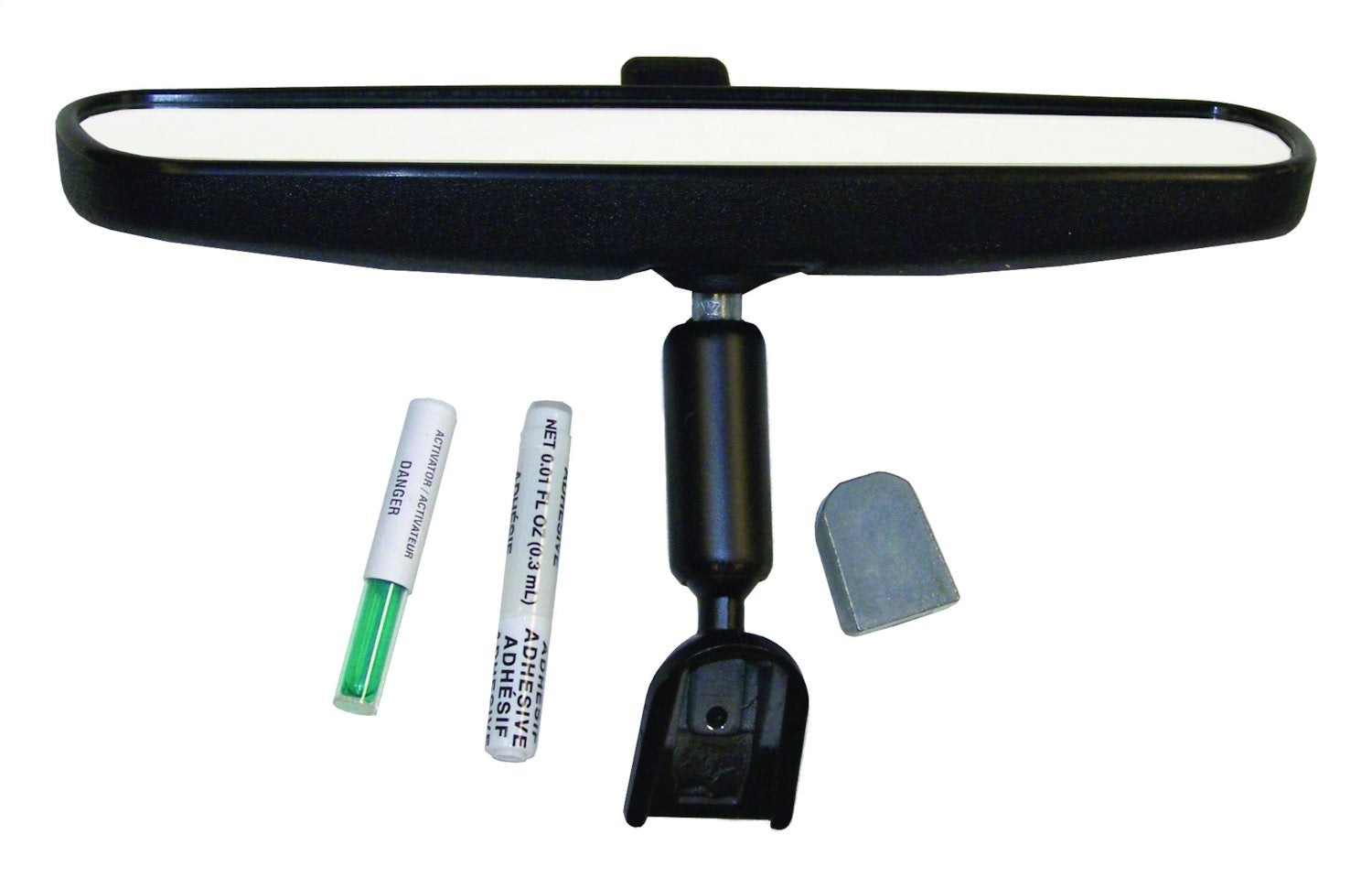 Crown Automotive Jeep Replacement 8993023K Rearview Mirror Kit; Incl. 9.75 in. Mirror/Button/Adhesive; Crown Automotive Jeep Replacement 8993023K