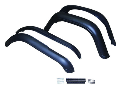 Crown Automotive Jeep Replacement 8997109CJ8 Fender Flare Kit; Incl. 4 Black Flares And Hardware; Crown Automotive Jeep Replacement 8997109CJ8