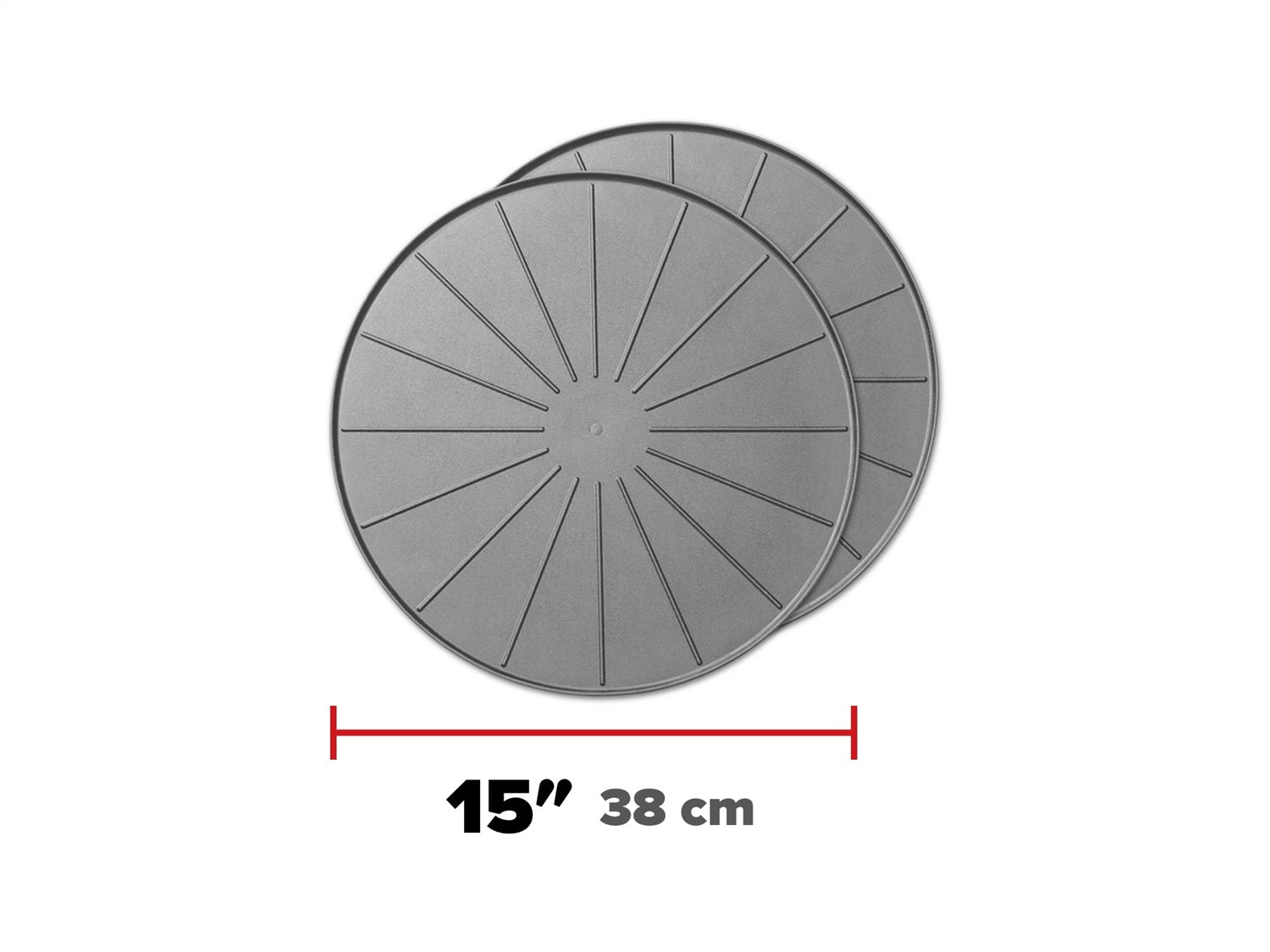 Weathertech 8A15CST2PKGR Plant Mats; Grey; 15 in.; Round; Set of 2; Weathertech 8A15CST2PKGR