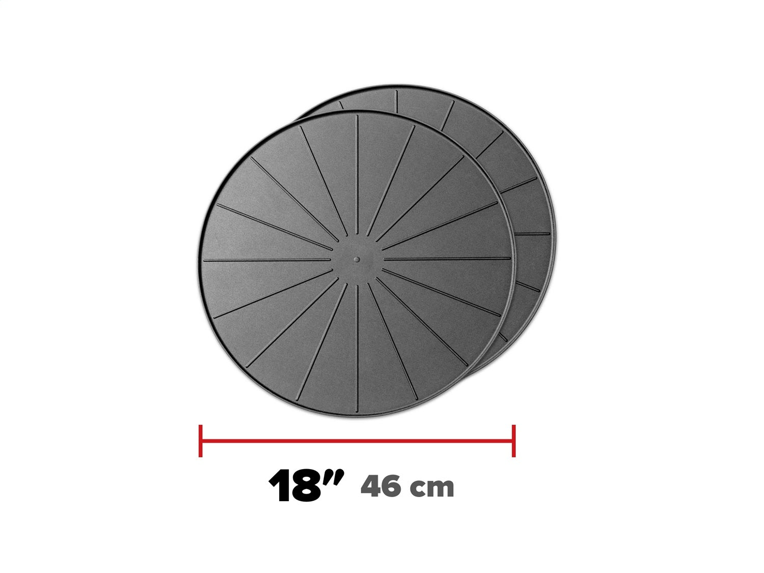 Weathertech 8A18CST2PKBK Plant Mats; Black; 18 in.; Round; Set of 2; Weathertech 8A18CST2PKBK