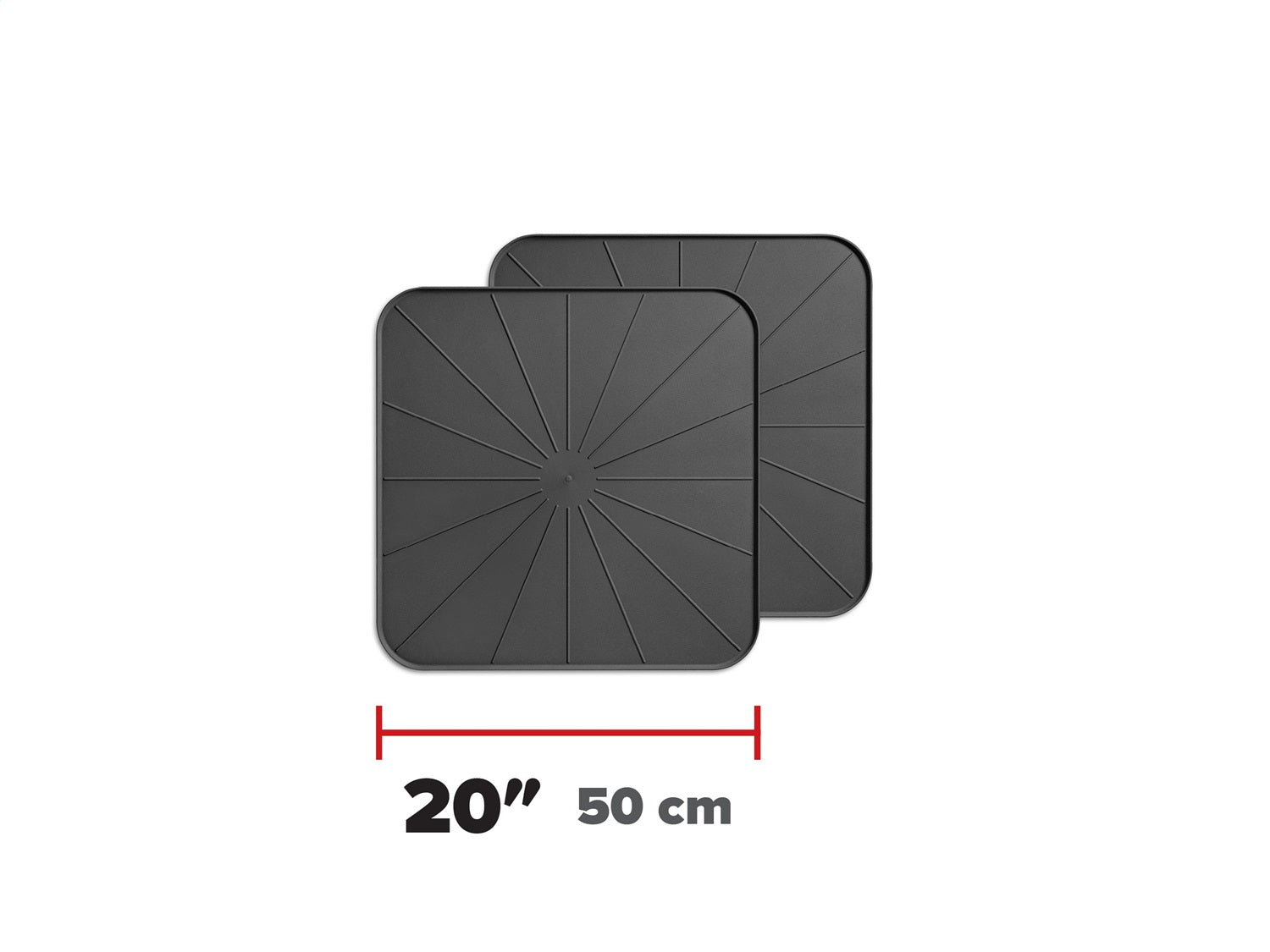 Weathertech 8A20SQCSTBK Project Mats; Black; 20 in.; Square; Set of 2; Weathertech 8A20SQCSTBK