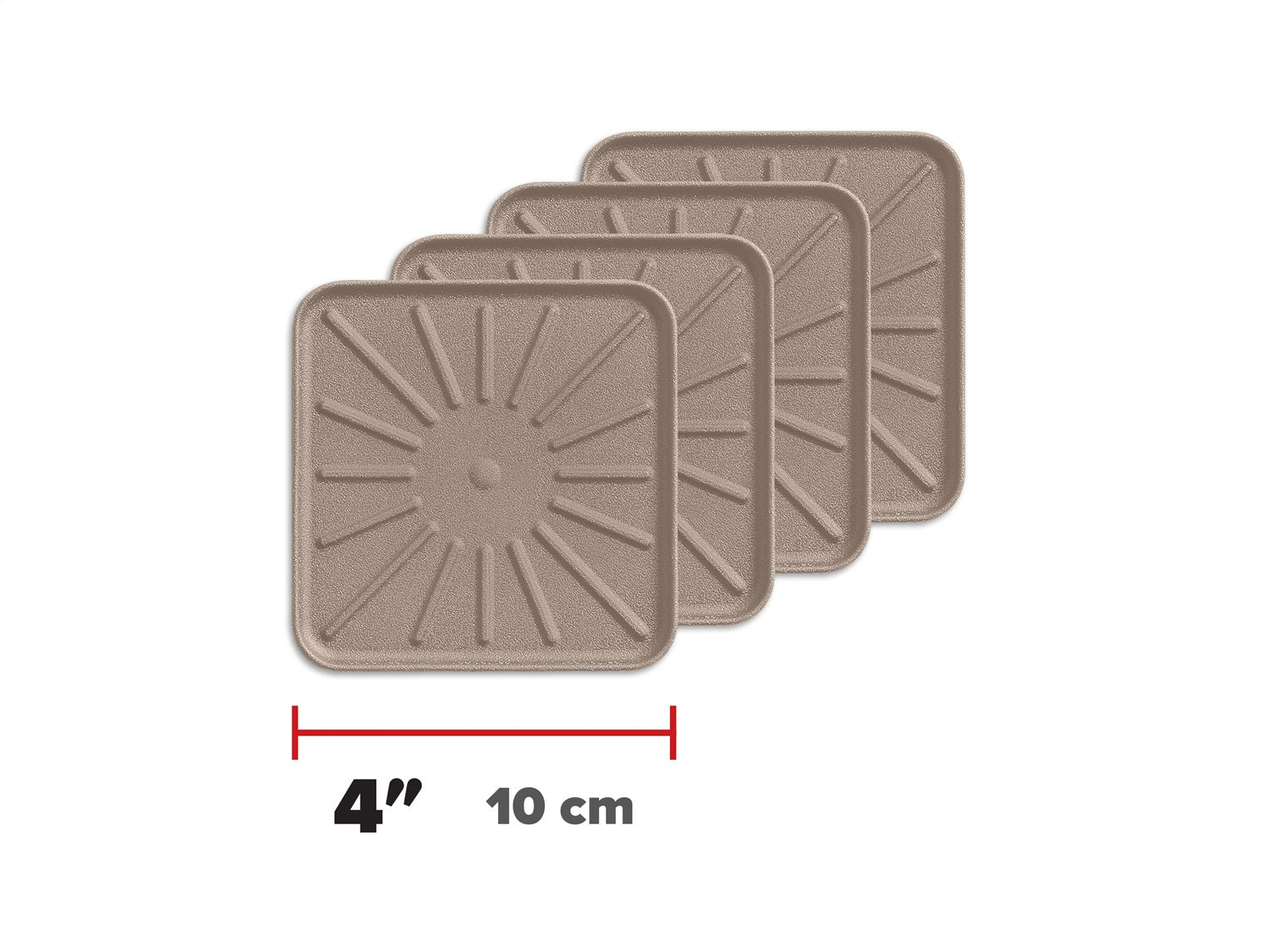 Weathertech 8A4SQCSTTN WeatherTech® Drink Coasters; Tan; 4 in.; Square; Set of 4; Weathertech 8A4SQCSTTN