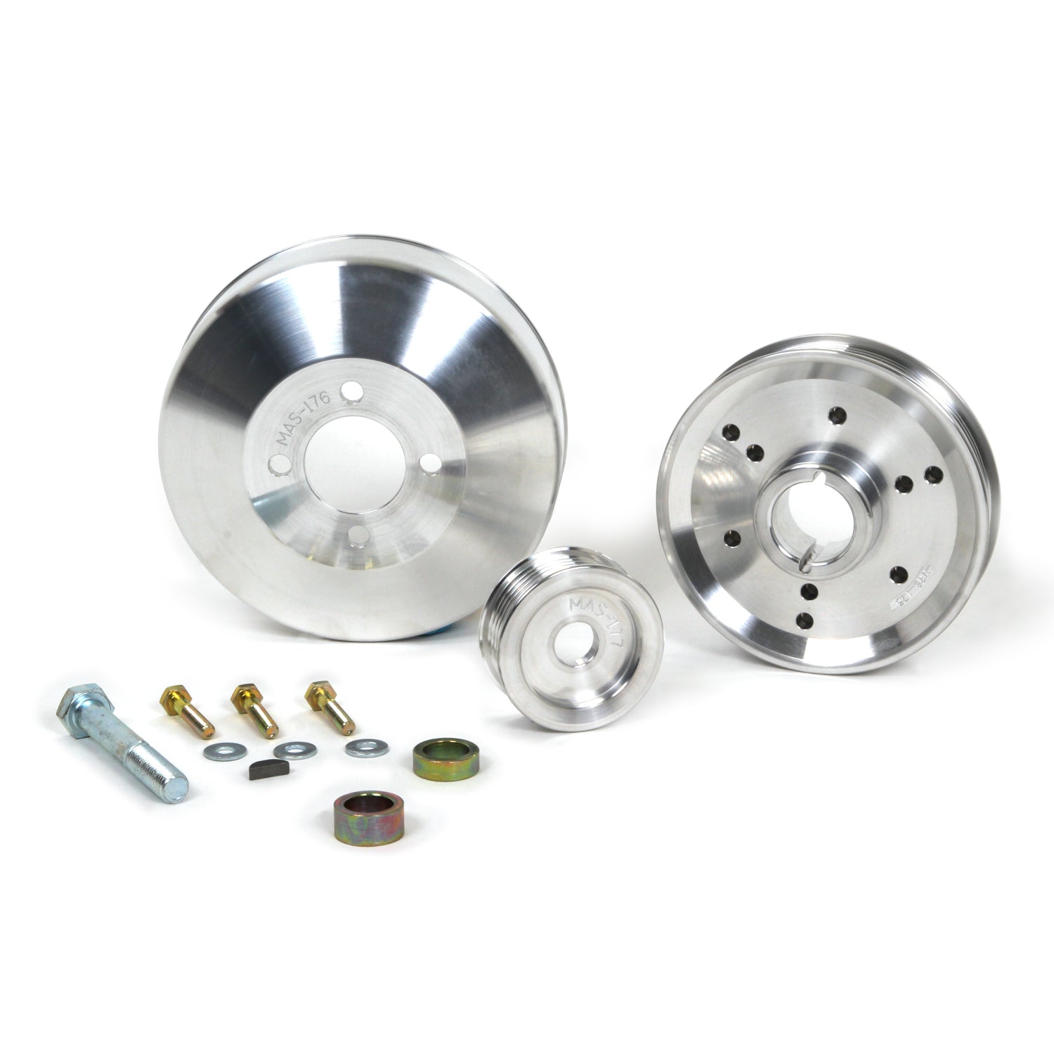 BBK Performance Parts 1555 3pc. Aluminum Pulley Kit - 96-01 GT/Cobra 4.6L BBK Performance Parts 1555