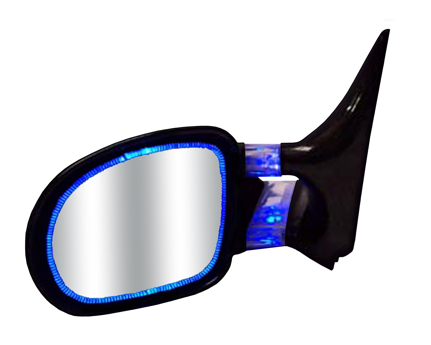 CIPA 90055 Optic Glow Mirror; Black; Blue Light; Pair; Left Or Right; Manual Mirrors; CIPA 90055