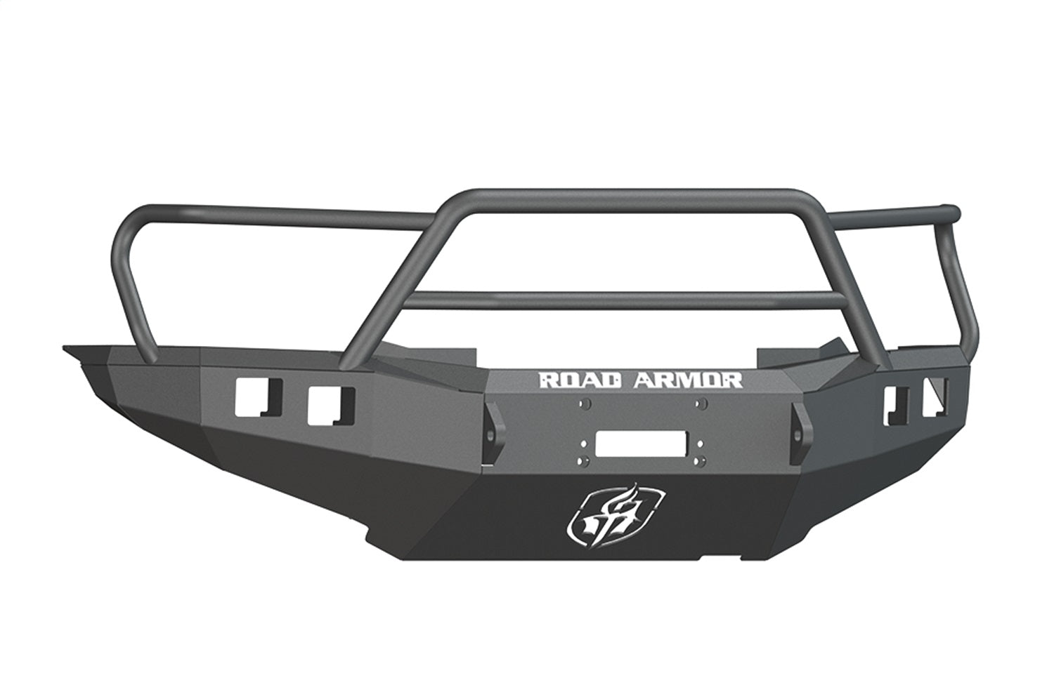 Road Armor 905R5B Stealth Winch Front Bumper; Lonestar Guard; Satin Black; Square Fog Light Holes; Road Armor 905R5B