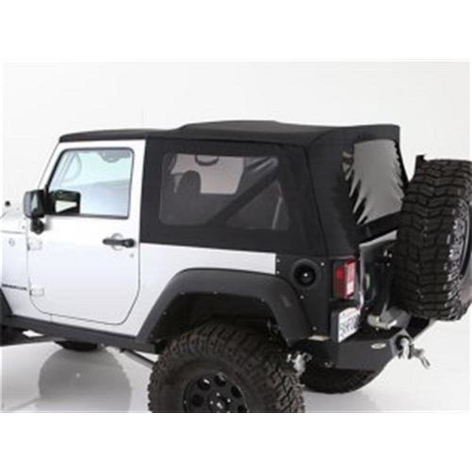 Replacement Soft Top; Premium; Canvas; Black; Smittybilt 9076235