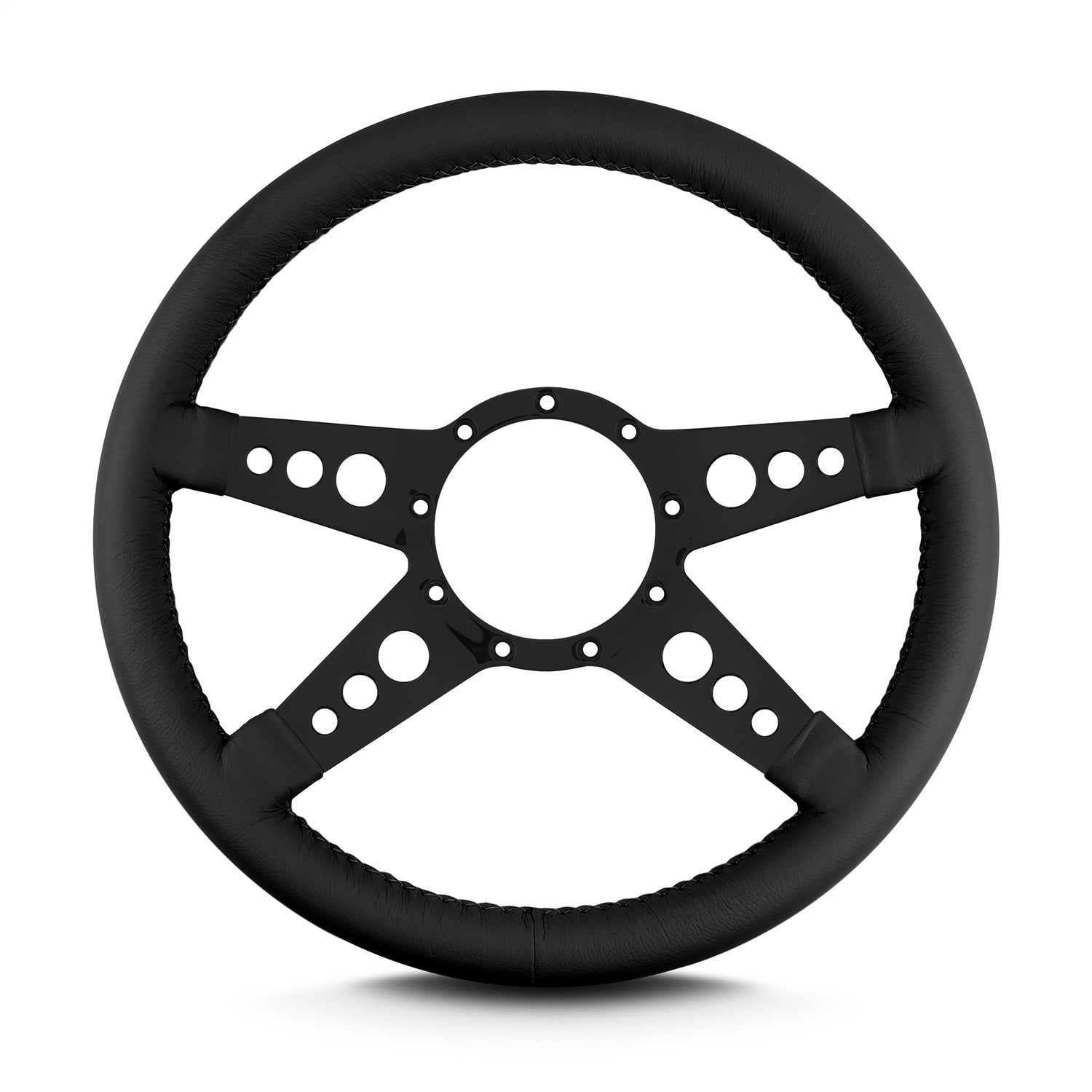 Lokar 92101 Lecarra Mark 9 GT Steering Wheel; Black; Black Spokes; 14 in. Standard Grip; Lokar 92101
