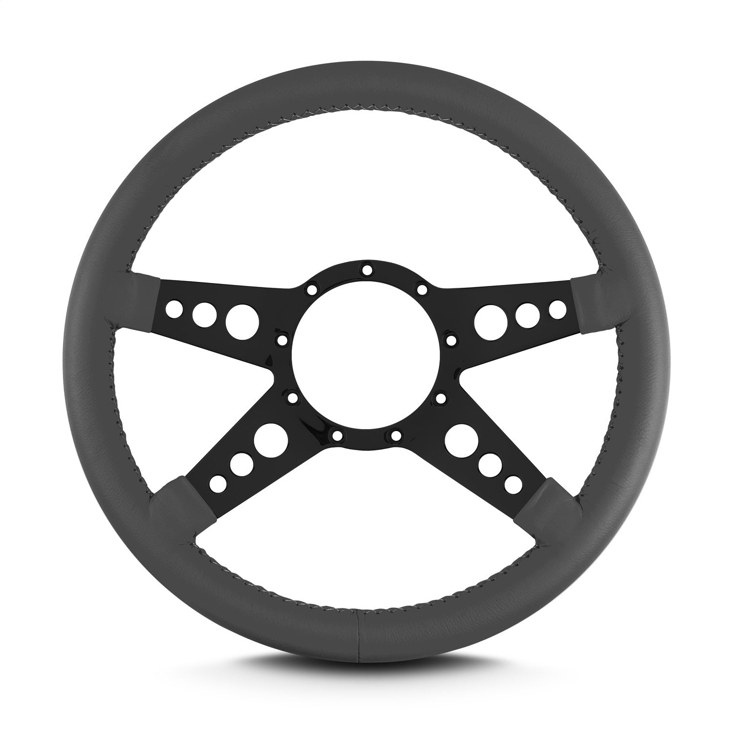 Lokar 92106 Lecarra Mark 9 GT Steering Wheel; Dark Grey; Black Spokes; 14 in. Standard Grip; Lokar 92106