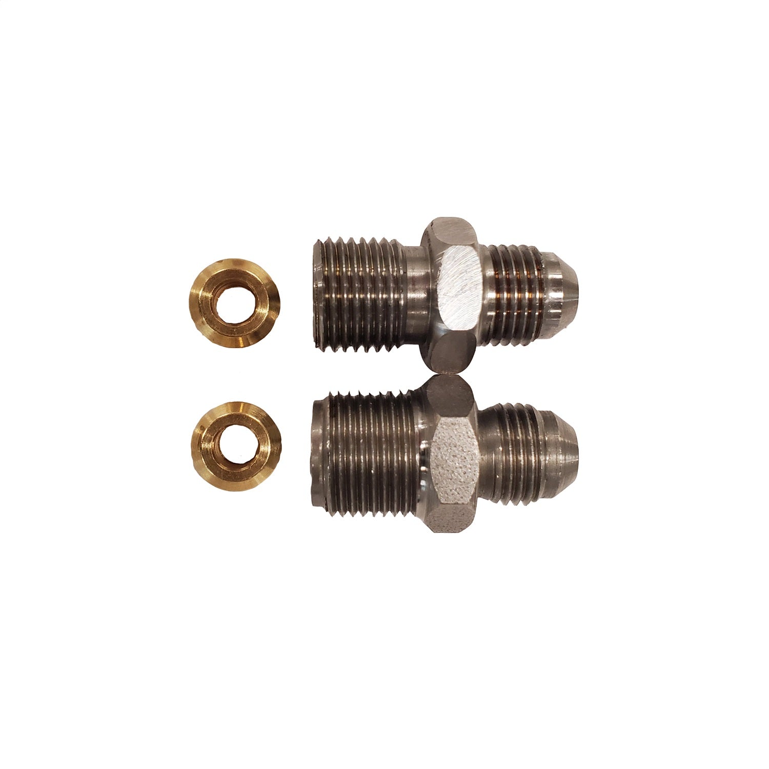 Borgeson 925128 GM Steering box adapters. Adapts O-ring or flare power steering boxes to a-6AN. Borgeson 925128