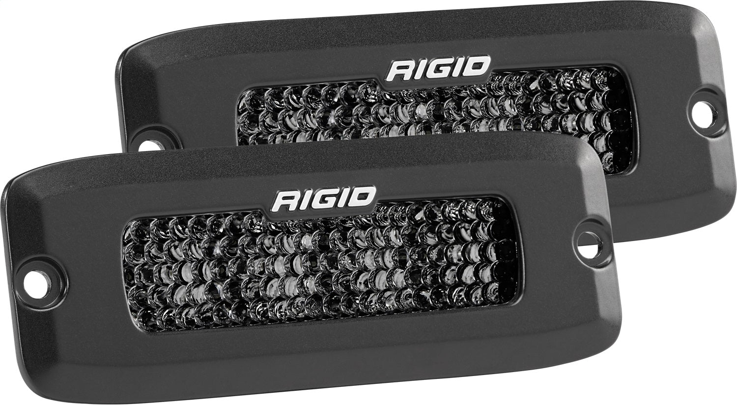 RIGID Industries 925513BLK SR-Q SERIES PRO SPOT DIFFUSED MIDNIGHT FLUSH MOUNT ; PAIR RIGID Industries 925513BLK