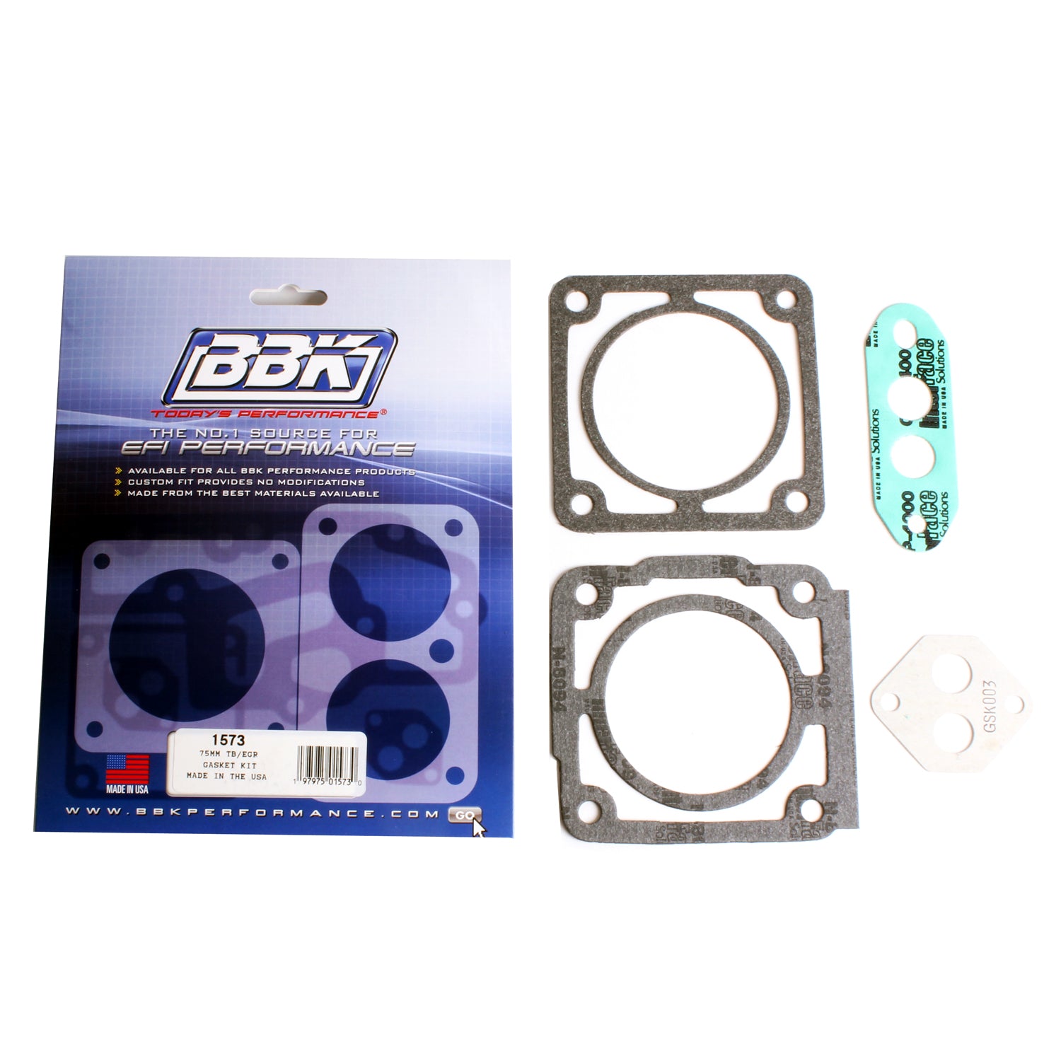 BBK Performance Parts 1573 Throttle Body Gasket Kit - 75mm 86-93 Mustang BBK Performance Parts 1573