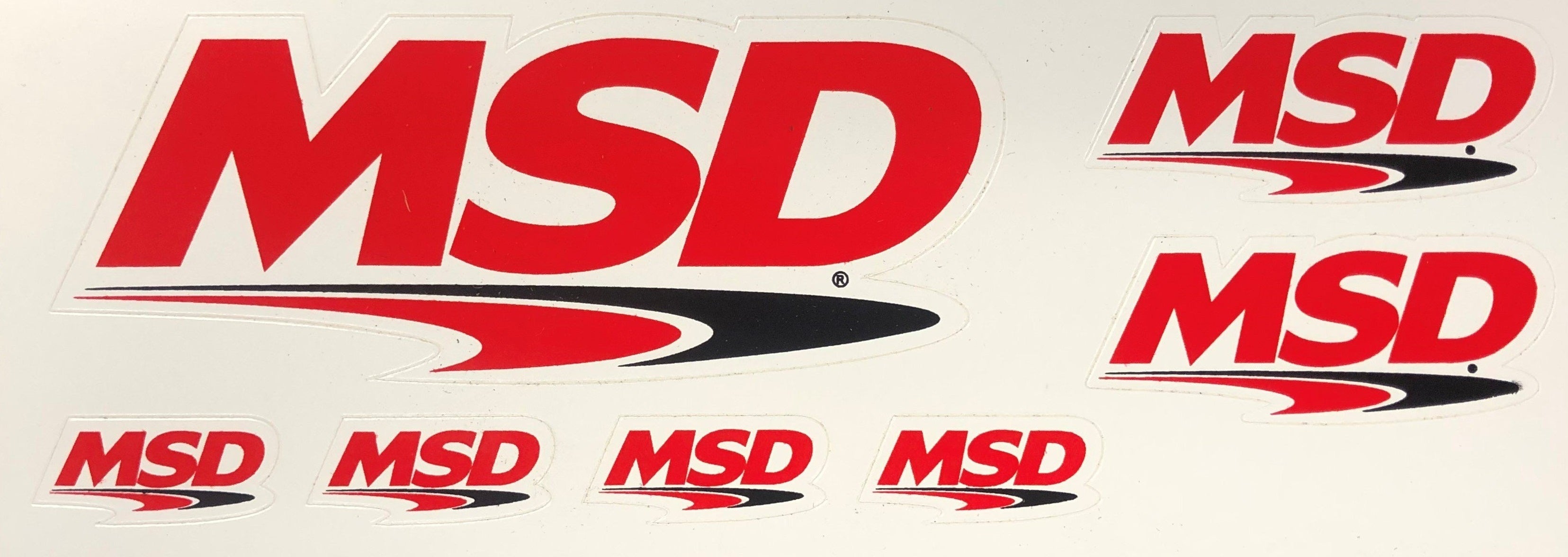 Decal Sheet, MSD Logo, Multi-Size 7-Pack