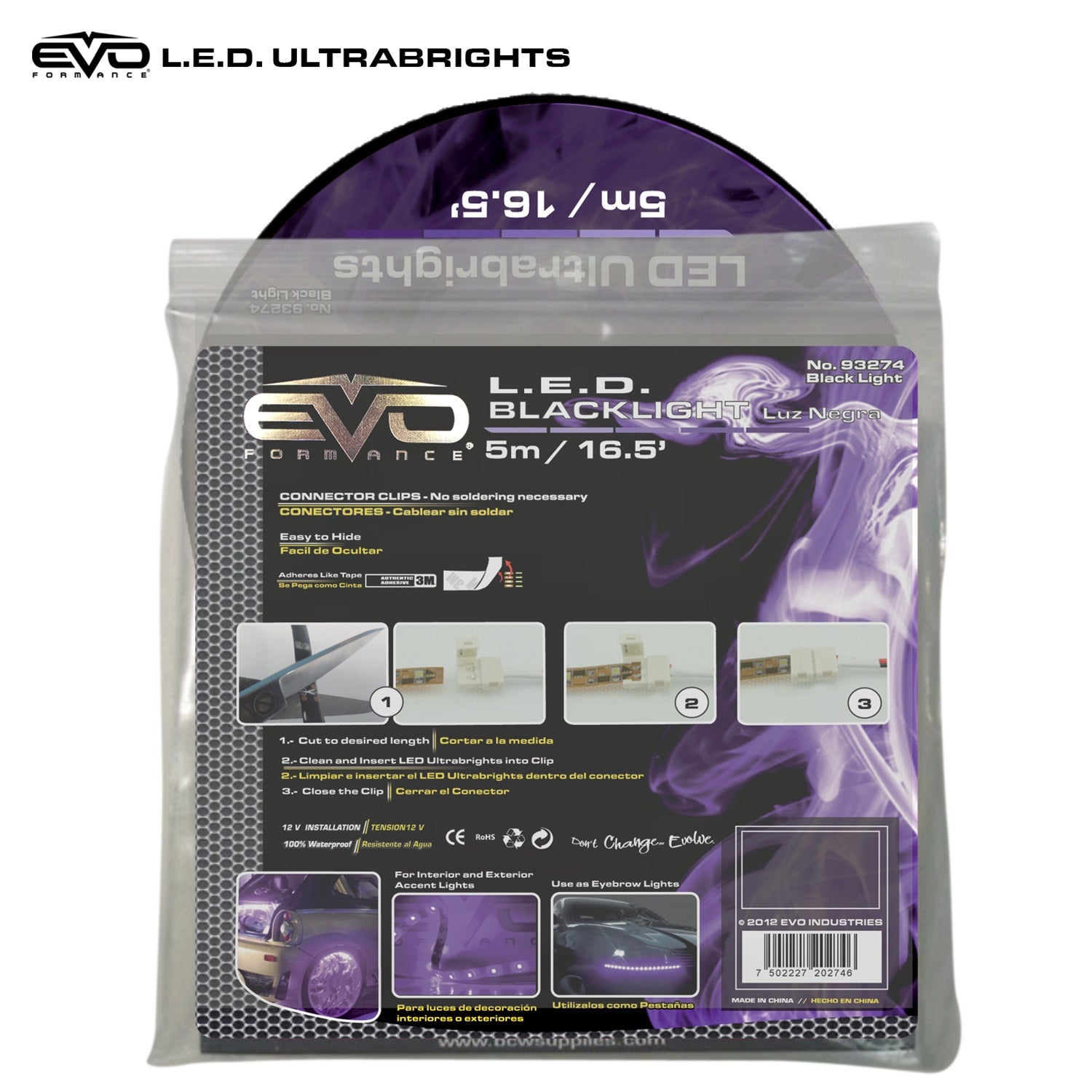 CIPA 93274 EVO Formance Black LED Ultrabrights under Car Light Strips CIPA 93274