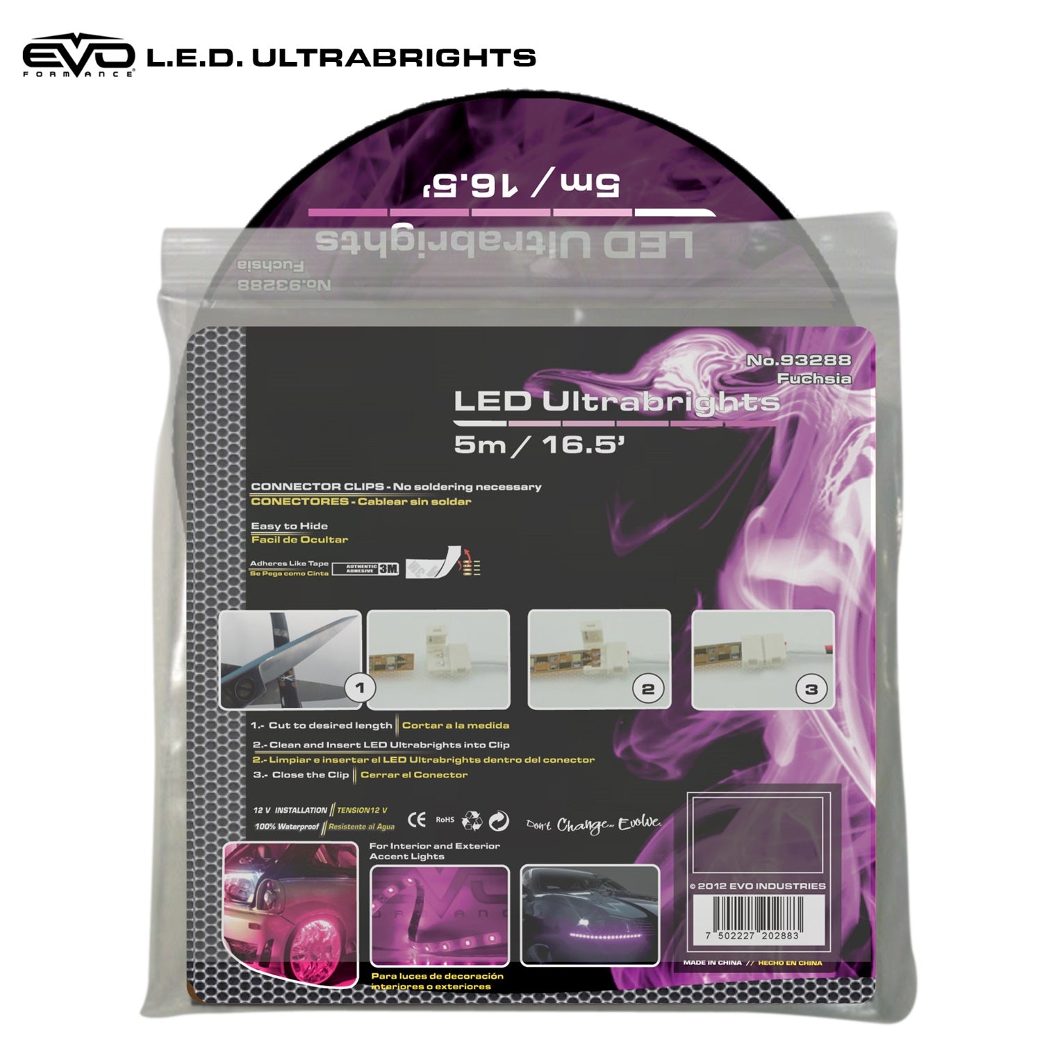 CIPA 93288 EVO Formance LED Ultrabrights Universal Light Strip; 5M; Fuchsia; CIPA 93288