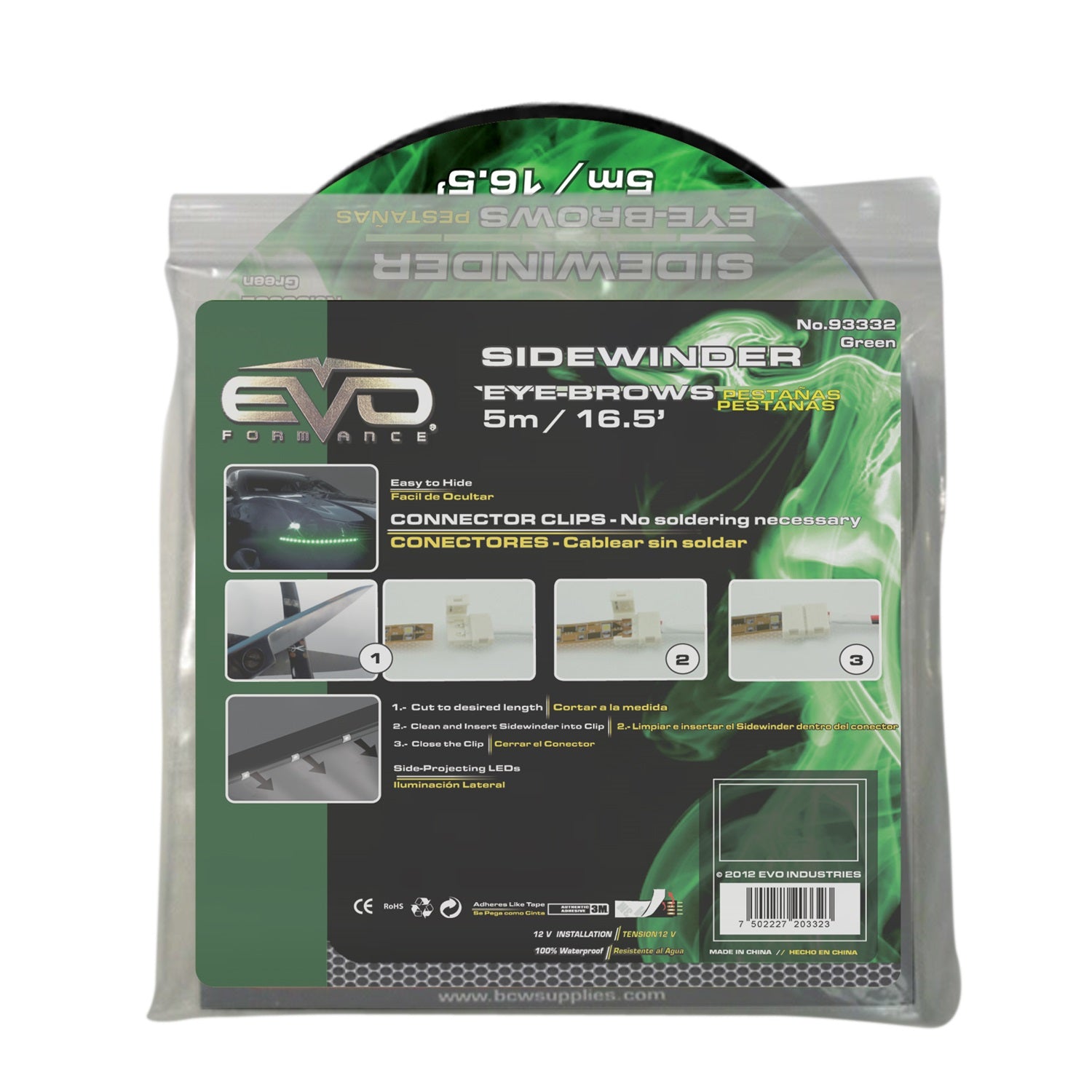 CIPA 93332 EVO Formance Sidewinder LED Light Strip; 5M; Green; CIPA 93332