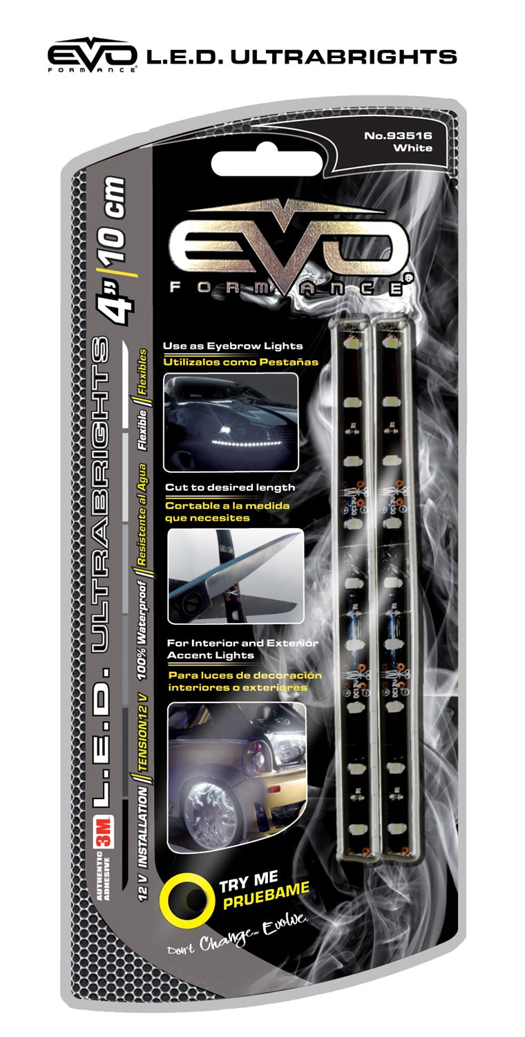 CIPA 93516 EVO Formance LED Ultrabrights Universal Light Strip; 4 in.; White; CIPA 93516