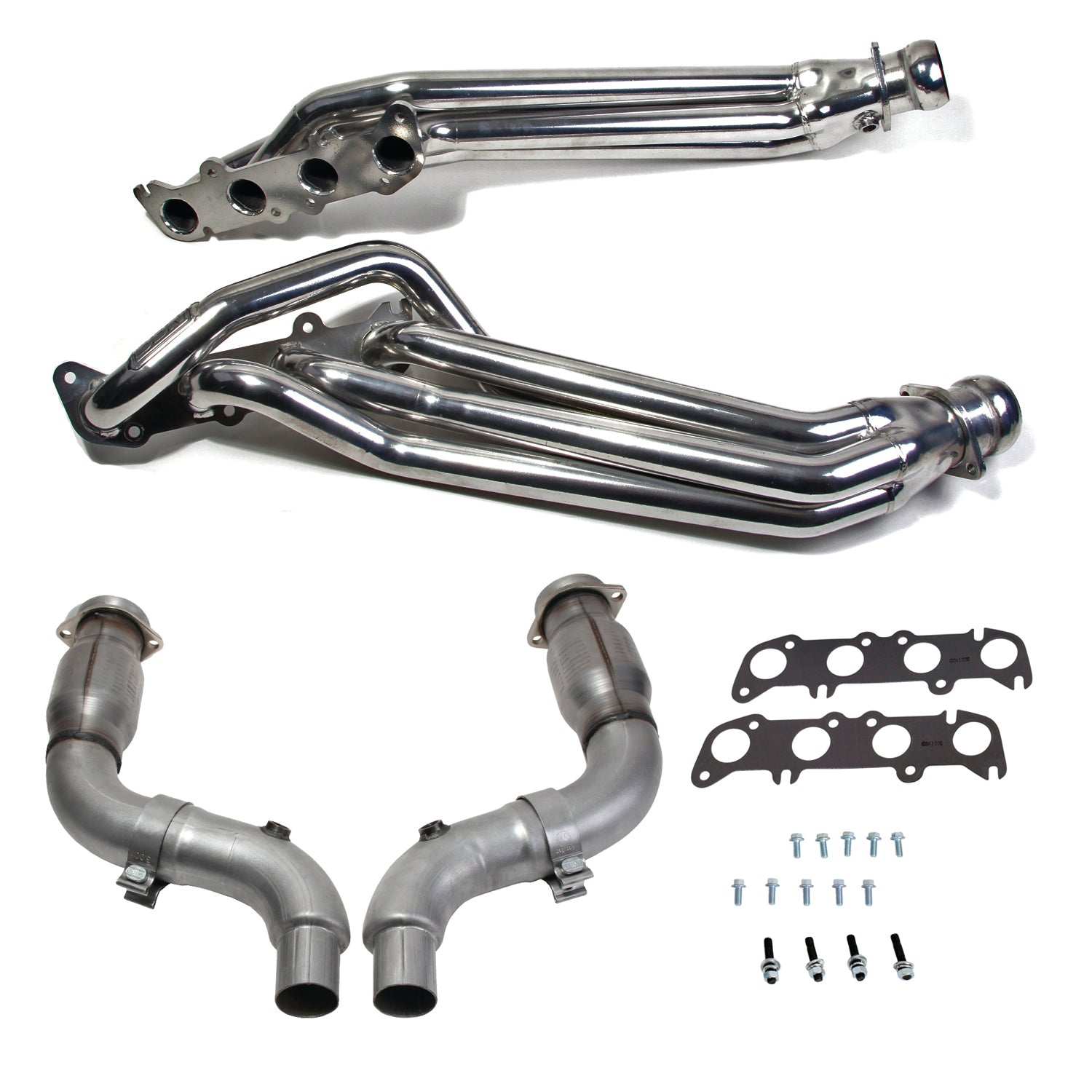 15-23 MUSTANG 5.0 1-7/8 LONG TUBE HEADERS PLUS MID PIPE (SILVER CERAMIC)