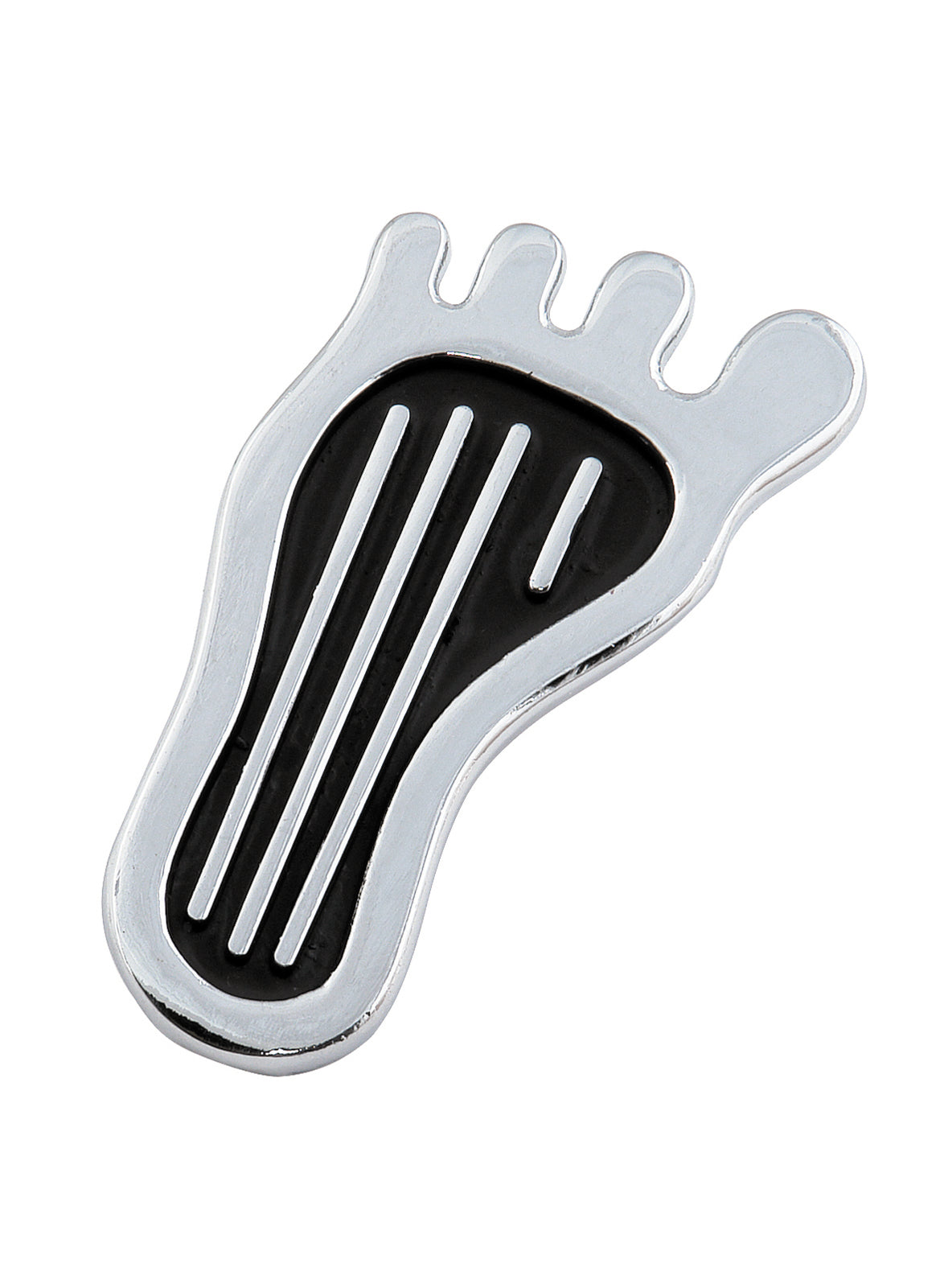 Mr. Gasket Dimmer Switch Pedal Pad - Aluminum - Chrome/Black - Barefoot Style