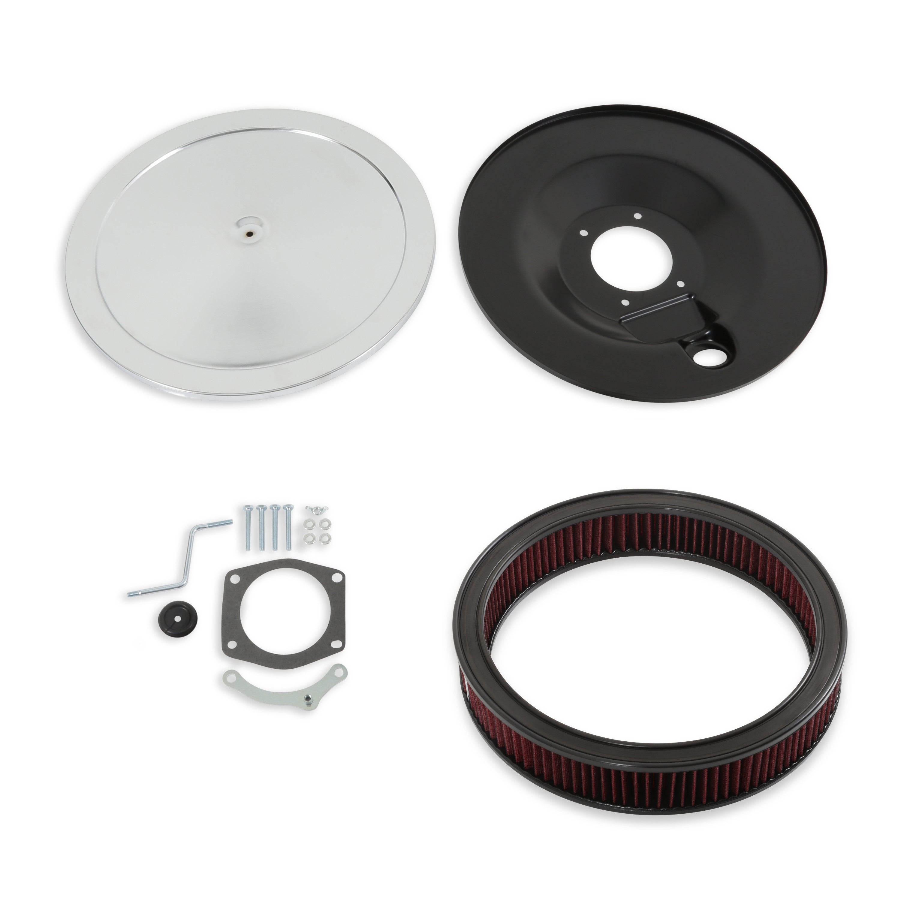 Holley RetroFilter Drive-By-Wire Air Cleaner - 16-Inch Diameter - Chrome