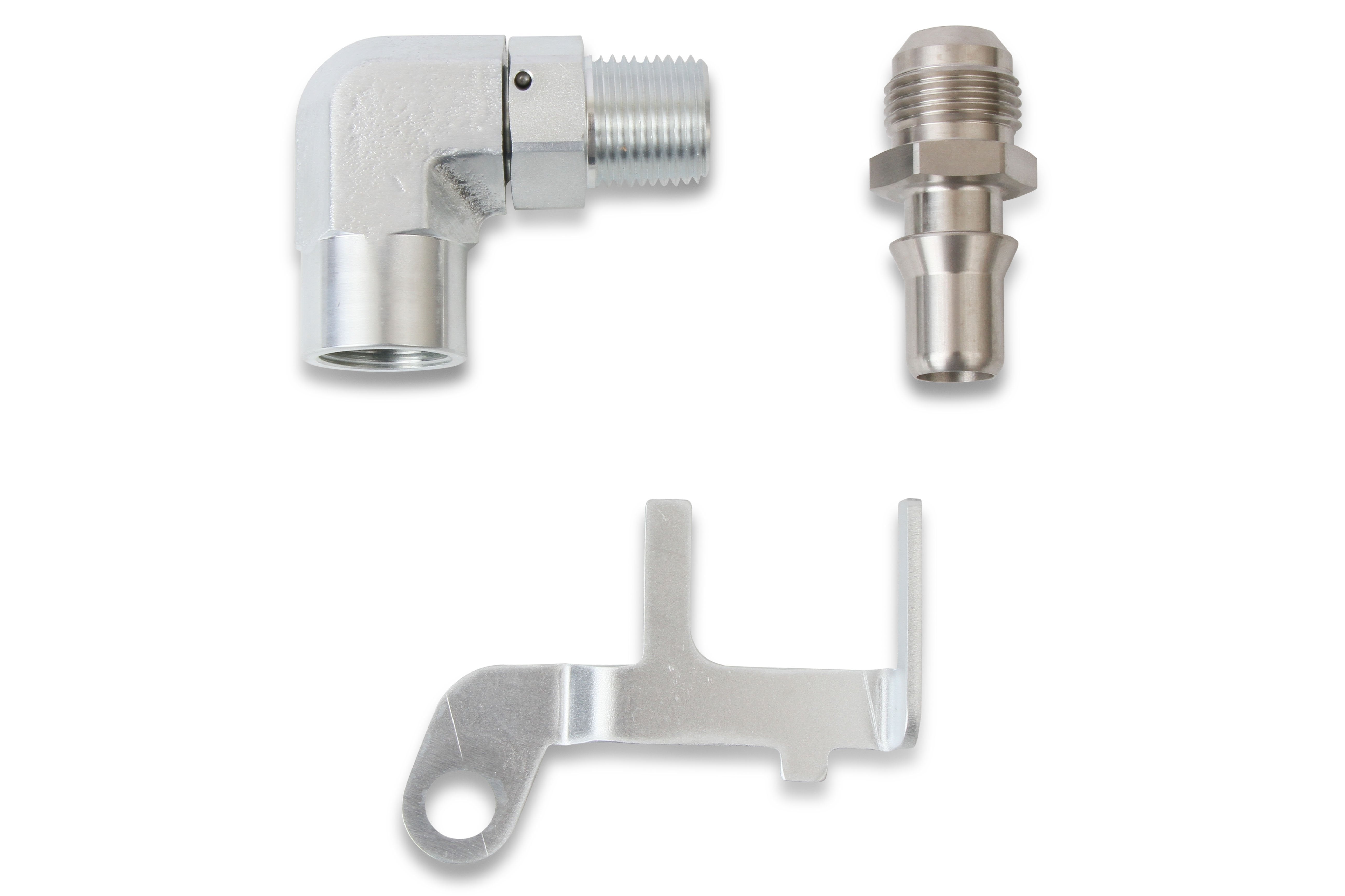 Holley 97-212 Oil Return Valve Adapter Kit; Fits LT Oil Pans; Silver; Holley 97-212