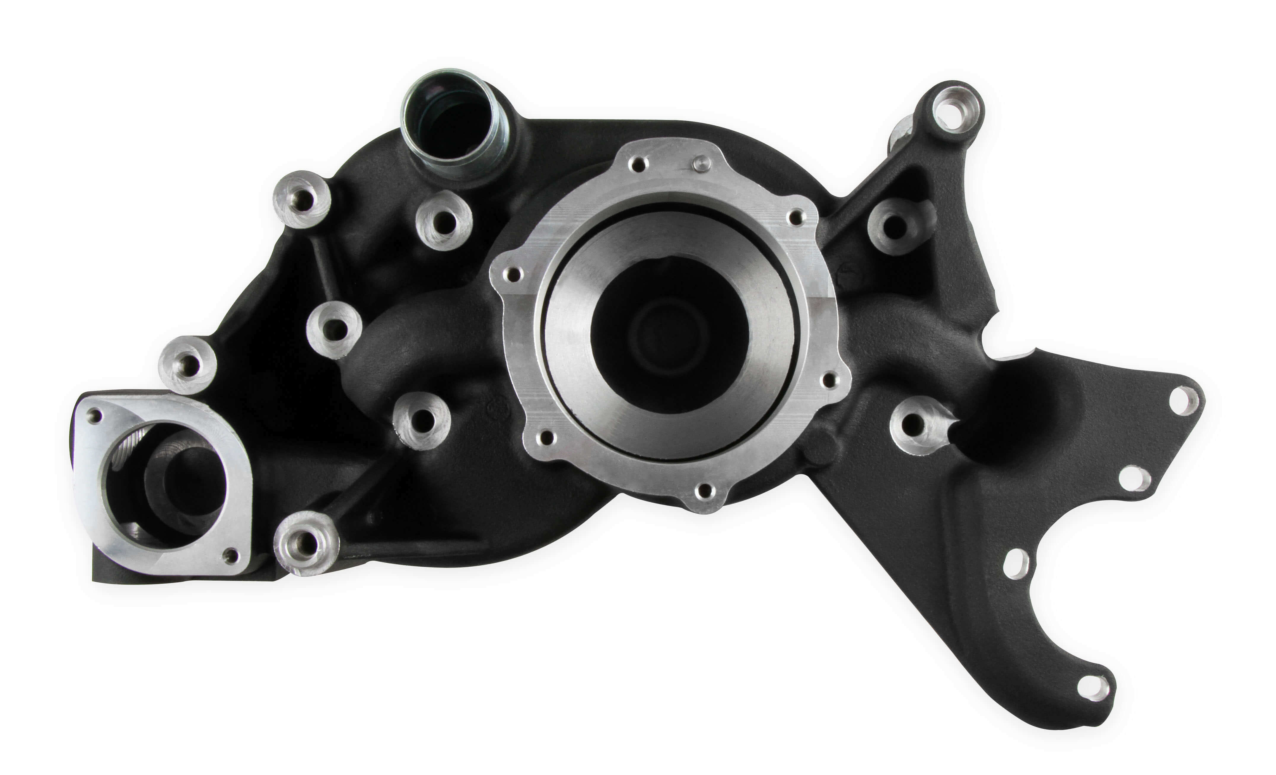 Holley 97-224 Cooling Manifold; For GM Small Block Gen III/IV LS Based; Black; A/C Delete; Holley 97-224
