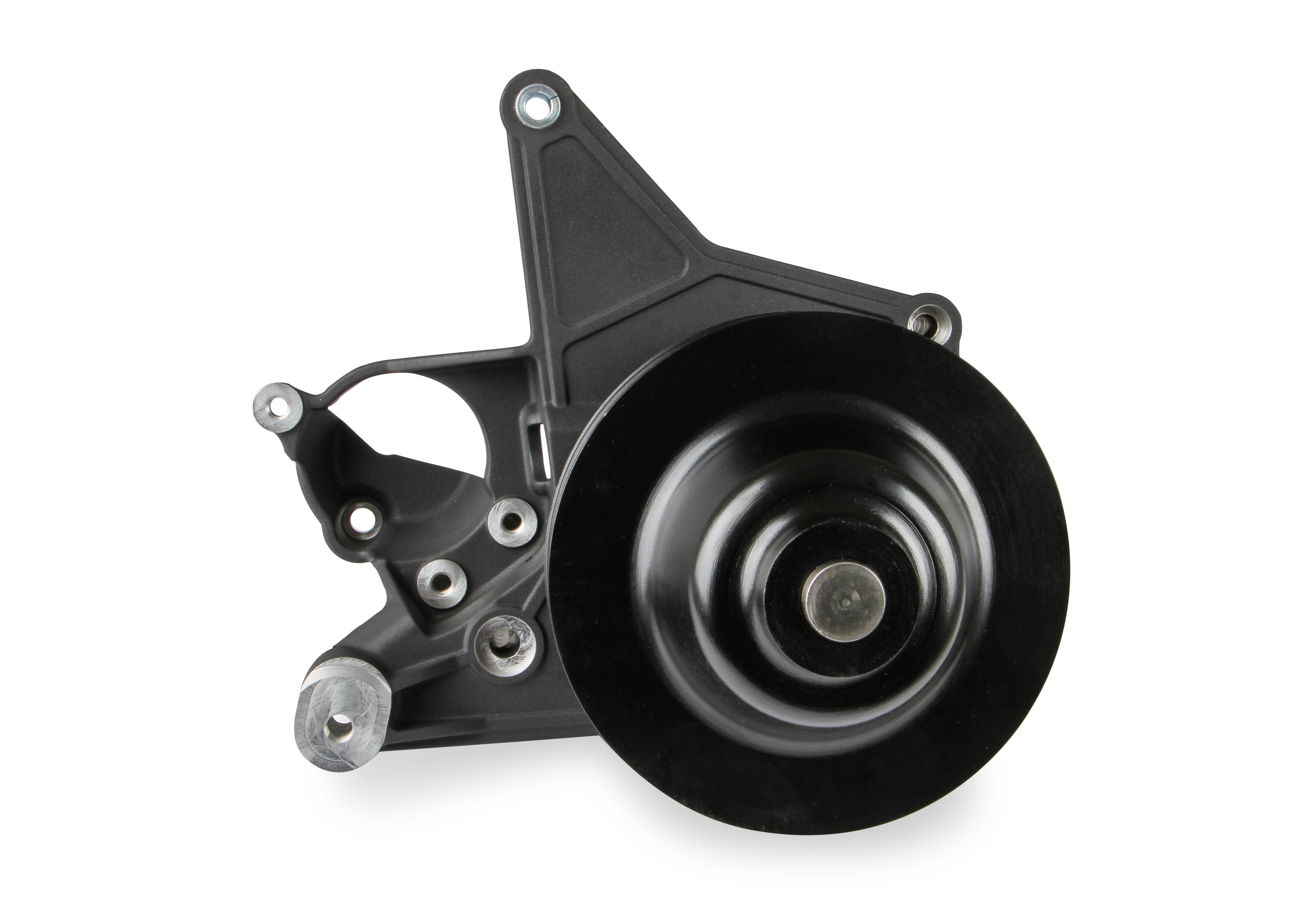 Holley 97-253BK Power Steering Bracket; Fits w/LT4 Dry Systems; Black Finish; Holley 97-253BK