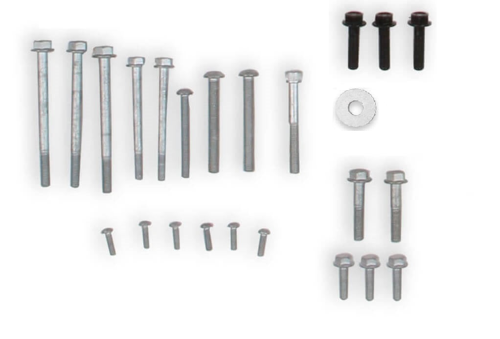 Holley 97-303 Replacement Hardware Kit; For BB Chevy Cooling Manifold; Nickel Finish; Steel; Holley 97-303